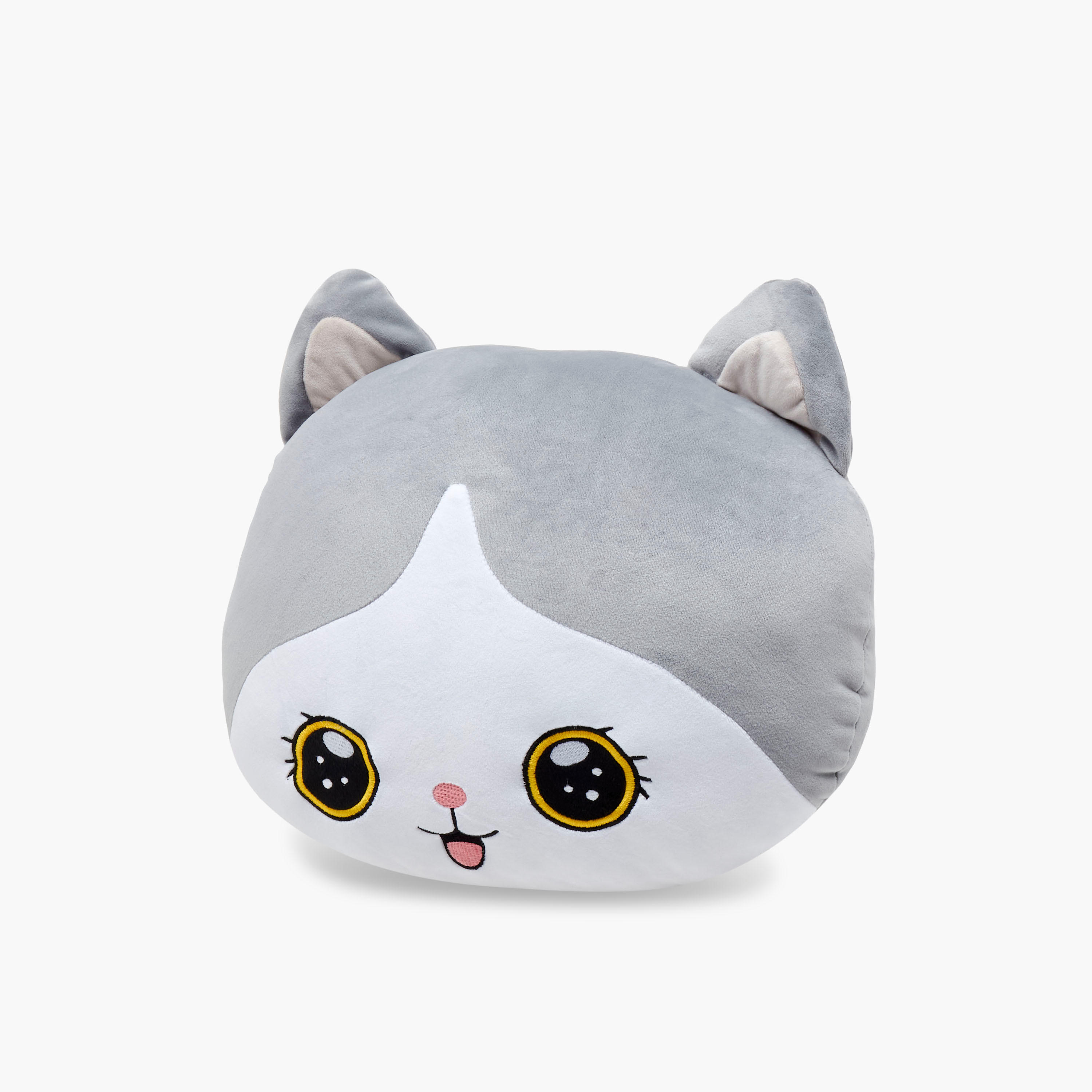 Cat Plush Cushion - 38x30x12 cms-household-cushionsandthrows-filledcushions-decorativecushions-image-2