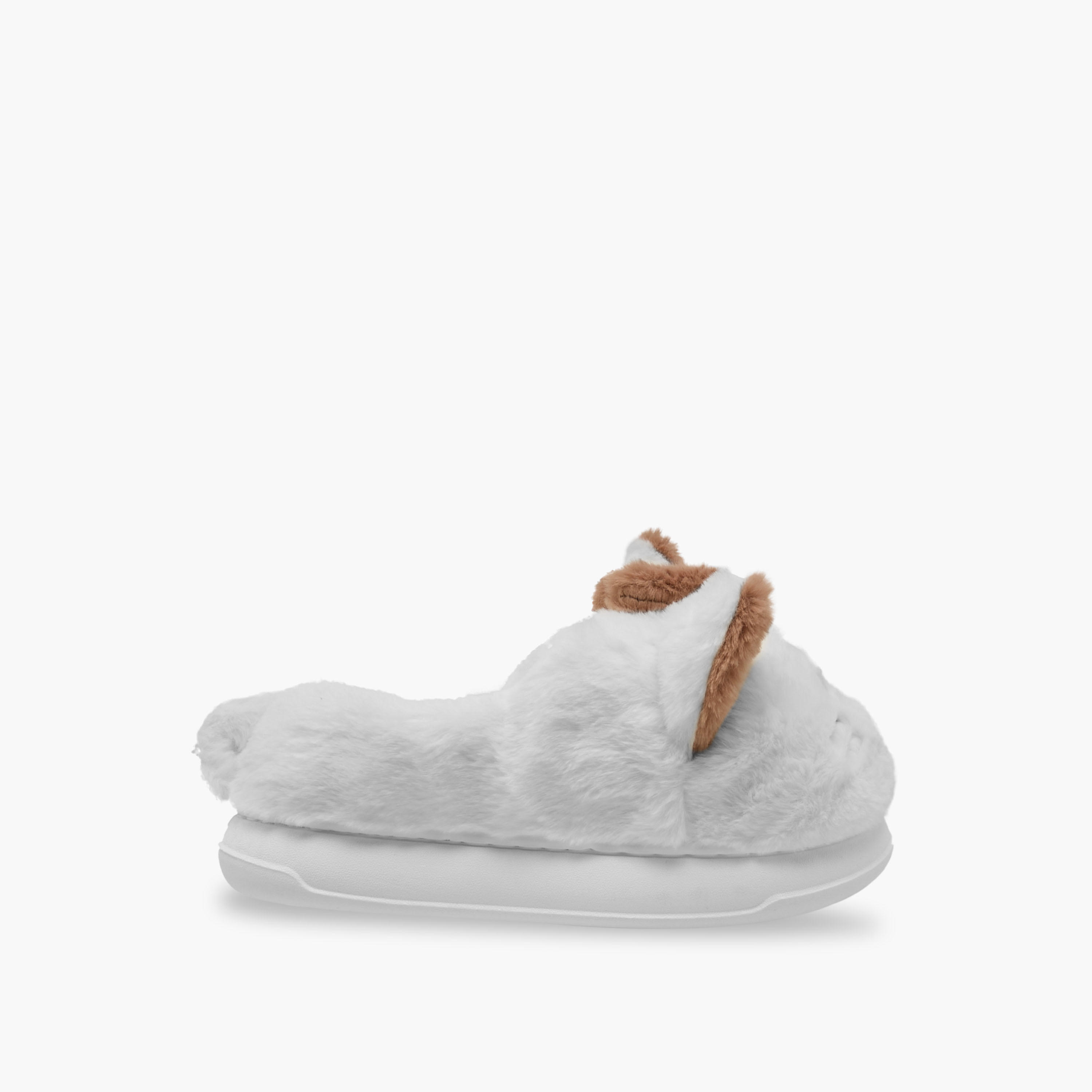 Girls Cat Plush Bedroom Mules-girls-shoes-flipflopsandslides-image-3