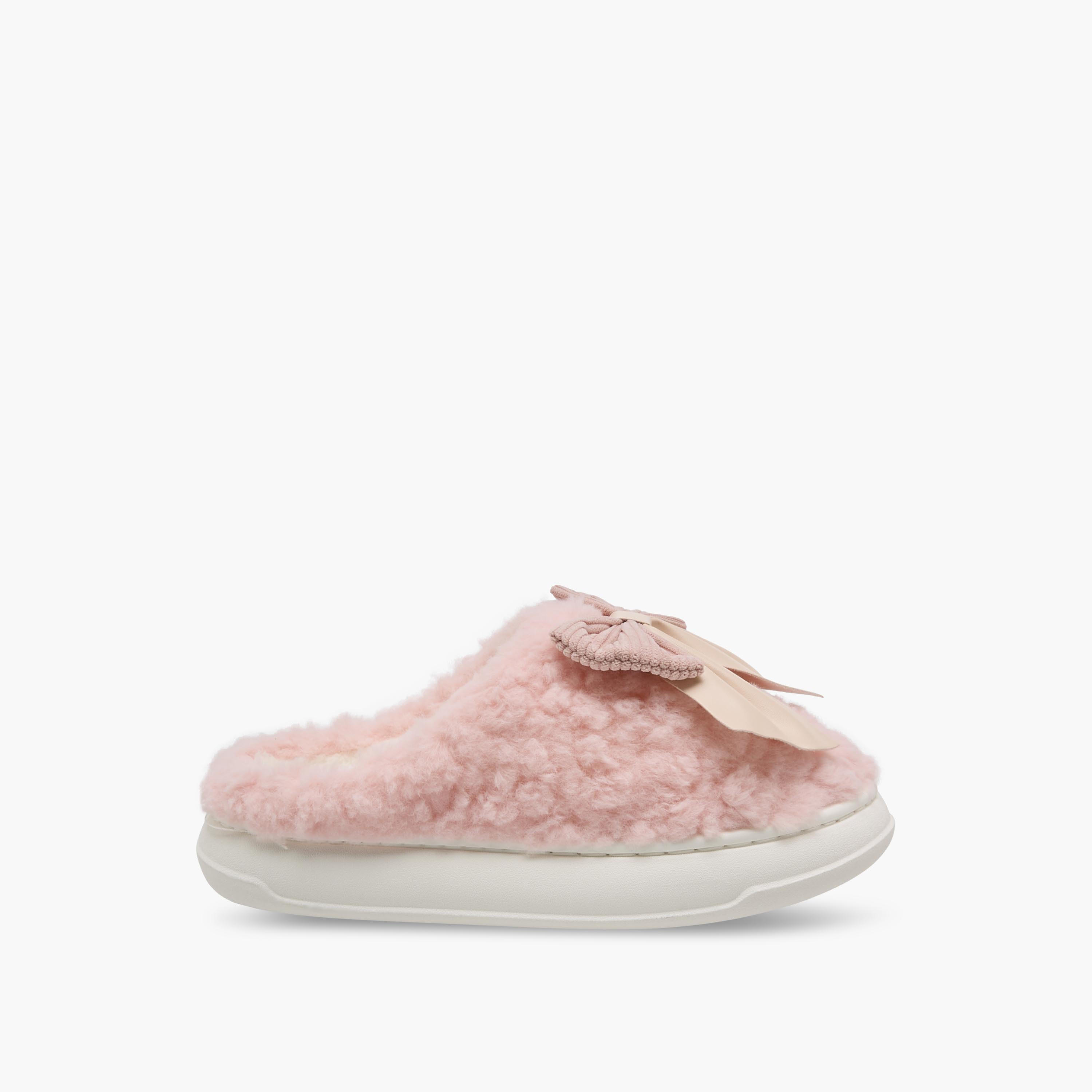 Girls Bow Detail Bedroom Mules-girls-shoes-flipflopsandslides-image-3