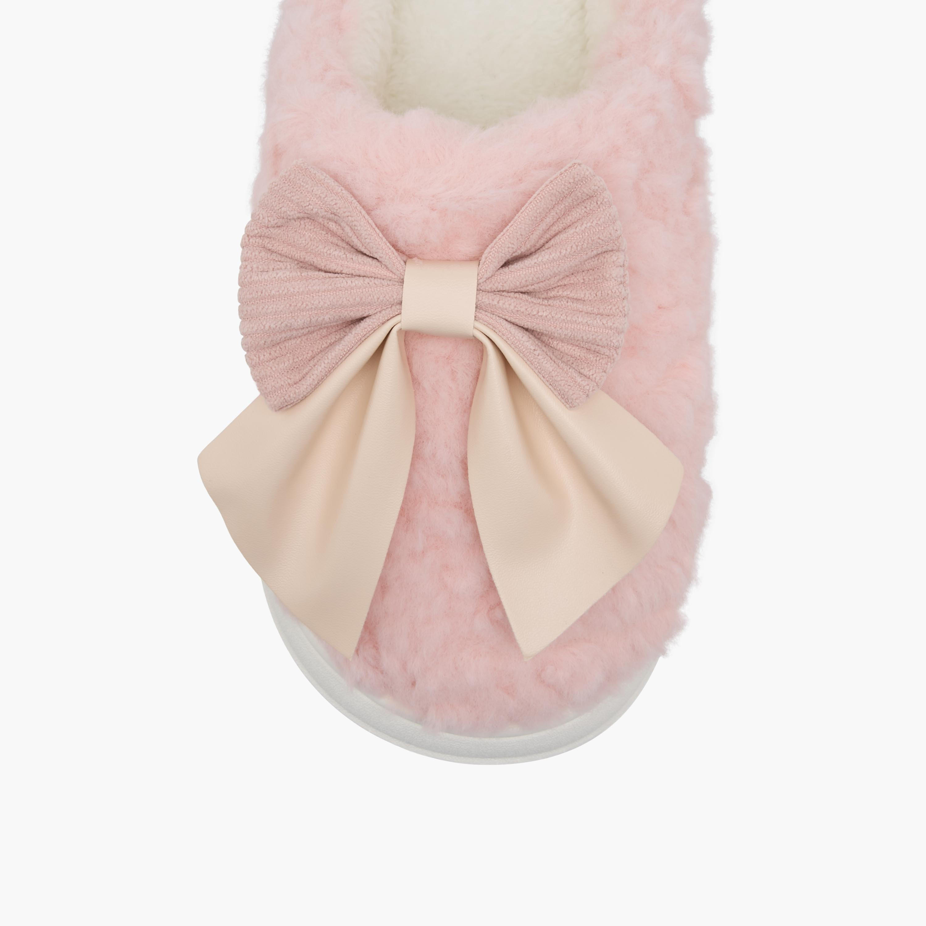 Girls Bow Detail Bedroom Mules-girls-shoes-flipflopsandslides-image-4