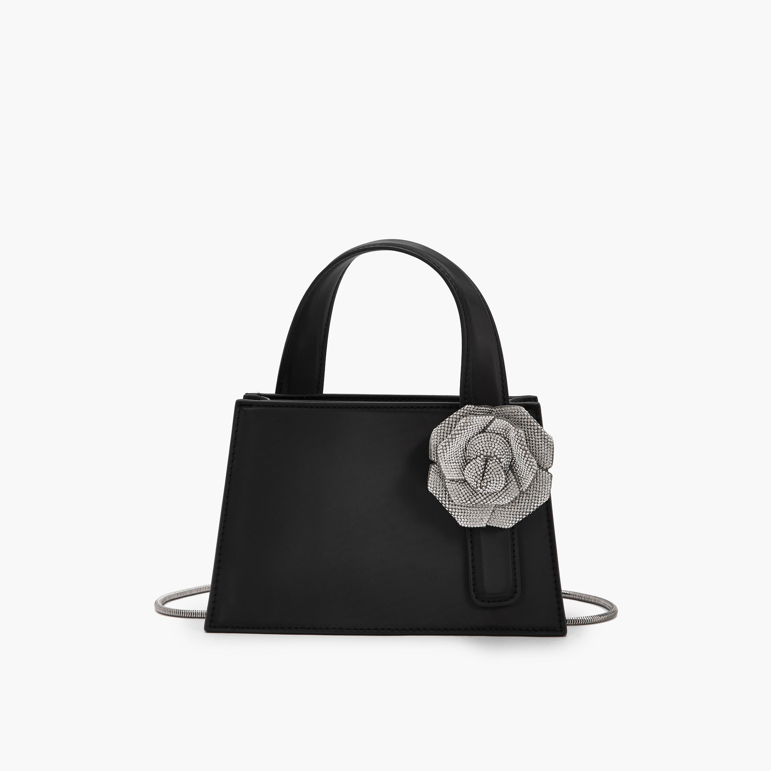 Celeste Floral Embellished Tote Bag with Chain Strap-women-bagsandwallets-handbags-image-1