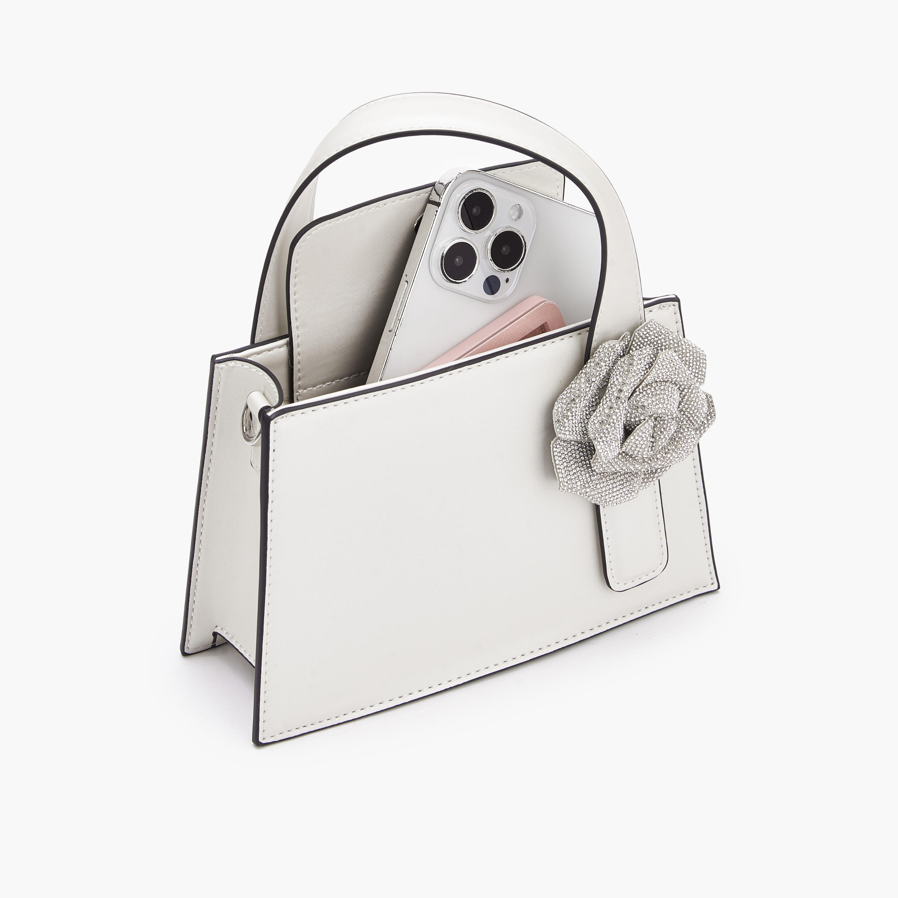 شنطة توتي بتزيينات زهرية وحزام سلسلة من لو كونفورت-women-bagsandwallets-handbags-image-8