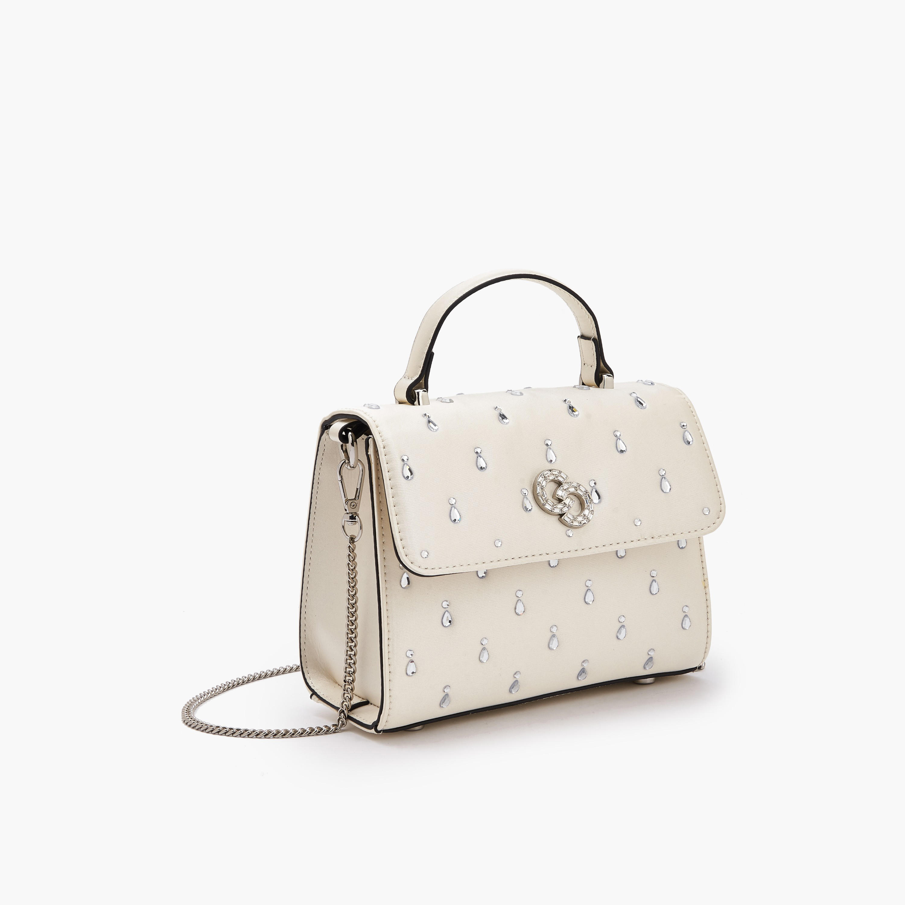 Celeste Embellished Satchel Bag with Chain Strap-women-bagsandwallets-handbags-image-4
