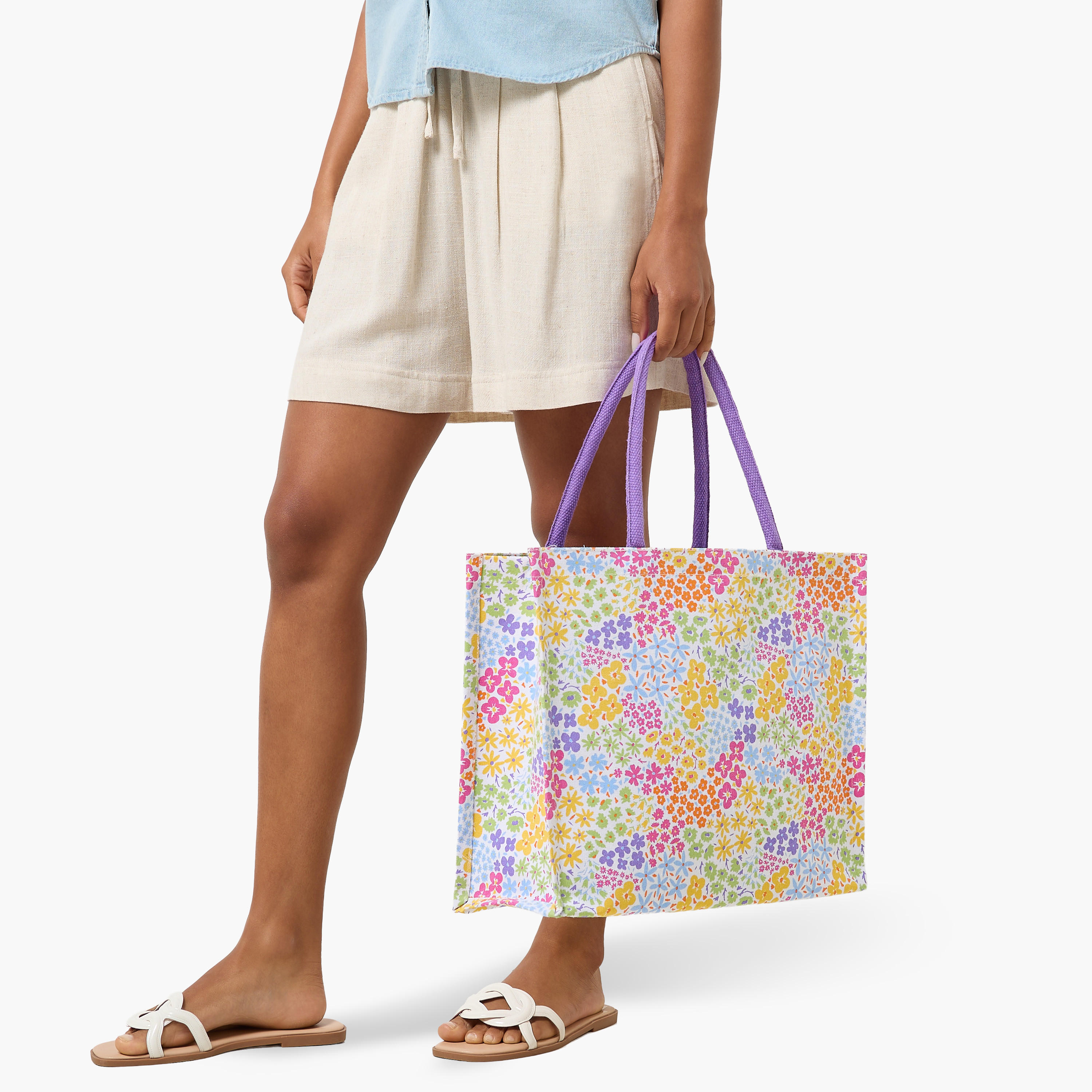 Floral Print Tote Bag with Double Handle-women-bagsandwallets-handbags-image-2