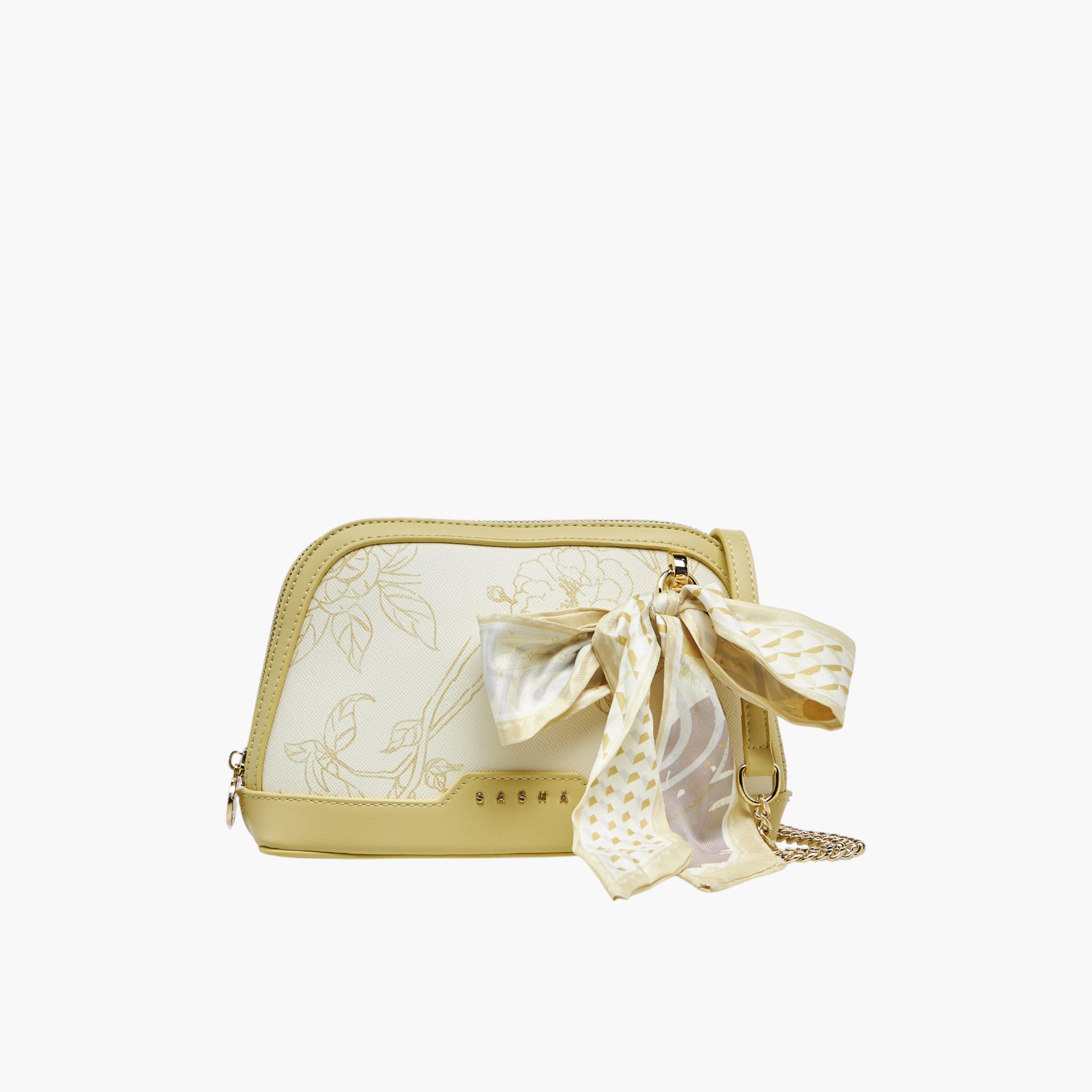 Sasha Kodes Bow Accent Crossbody Bag with Chain Strap-women-bagsandwallets-handbags-image-1