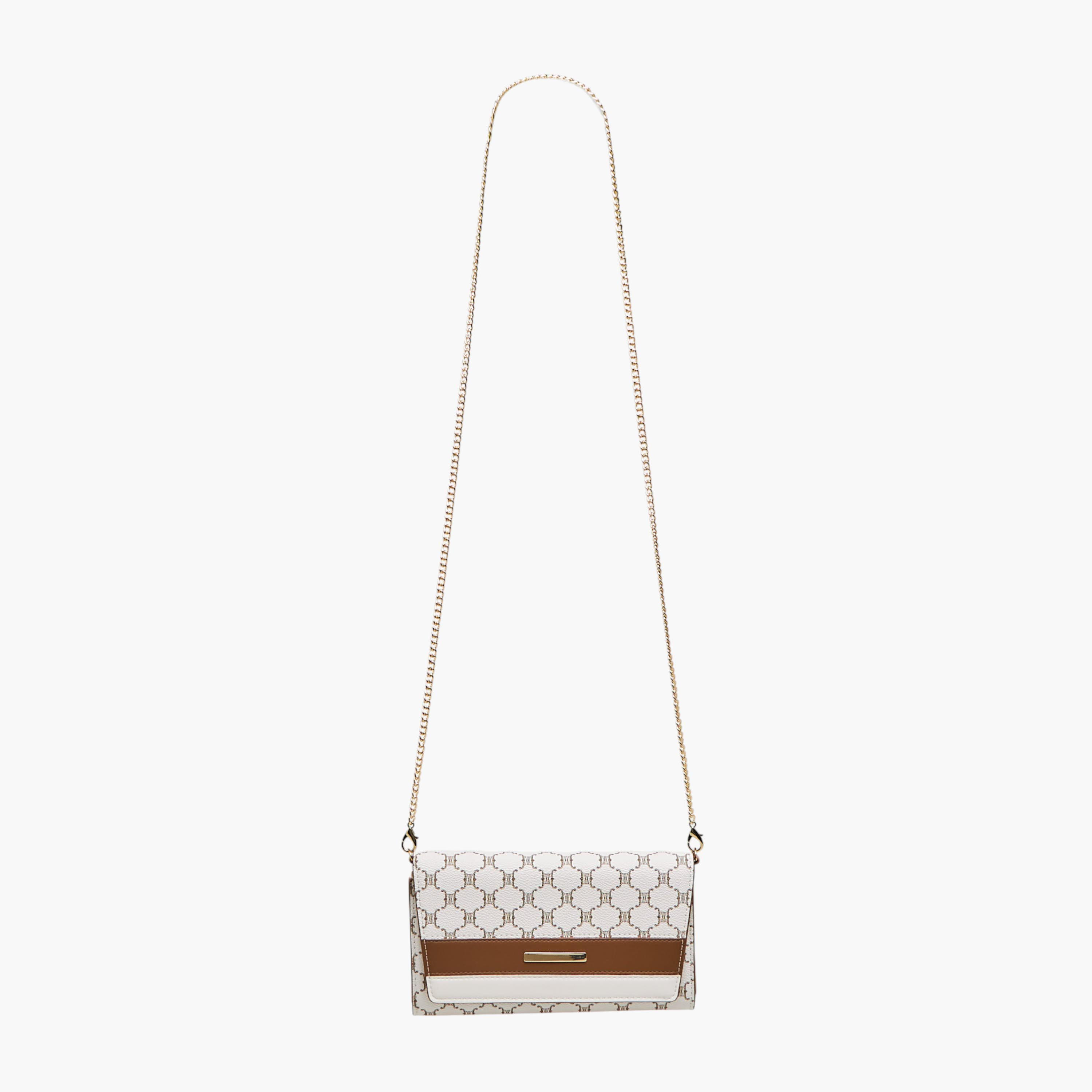 شنطة كروس بودي بحزام سلسلة وطبعات مونوجرام كودس من ساشا-women-bagsandwallets-handbags-image-3