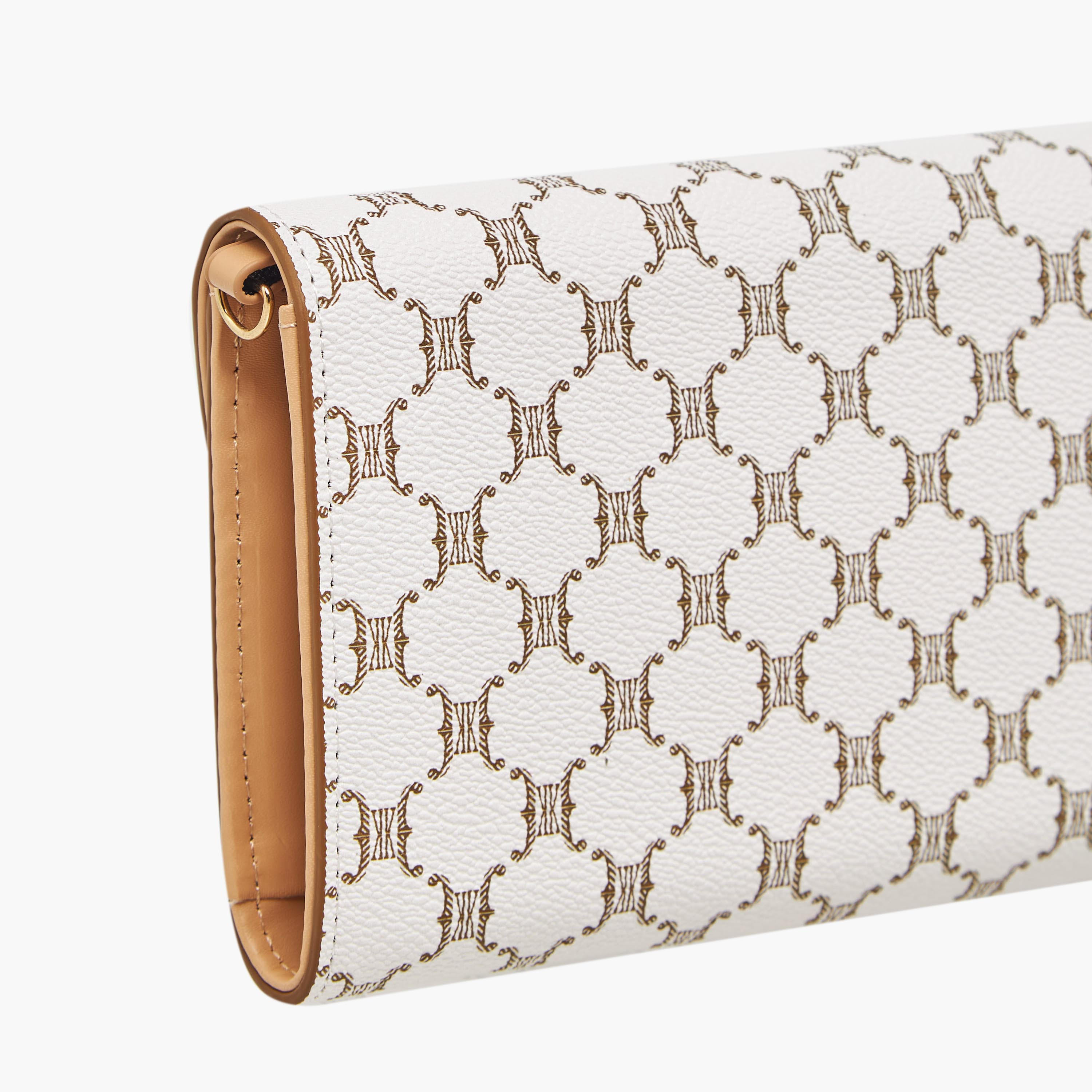شنطة كروس بودي بحزام سلسلة وطبعات مونوجرام كودس من ساشا-women-bagsandwallets-handbags-image-6