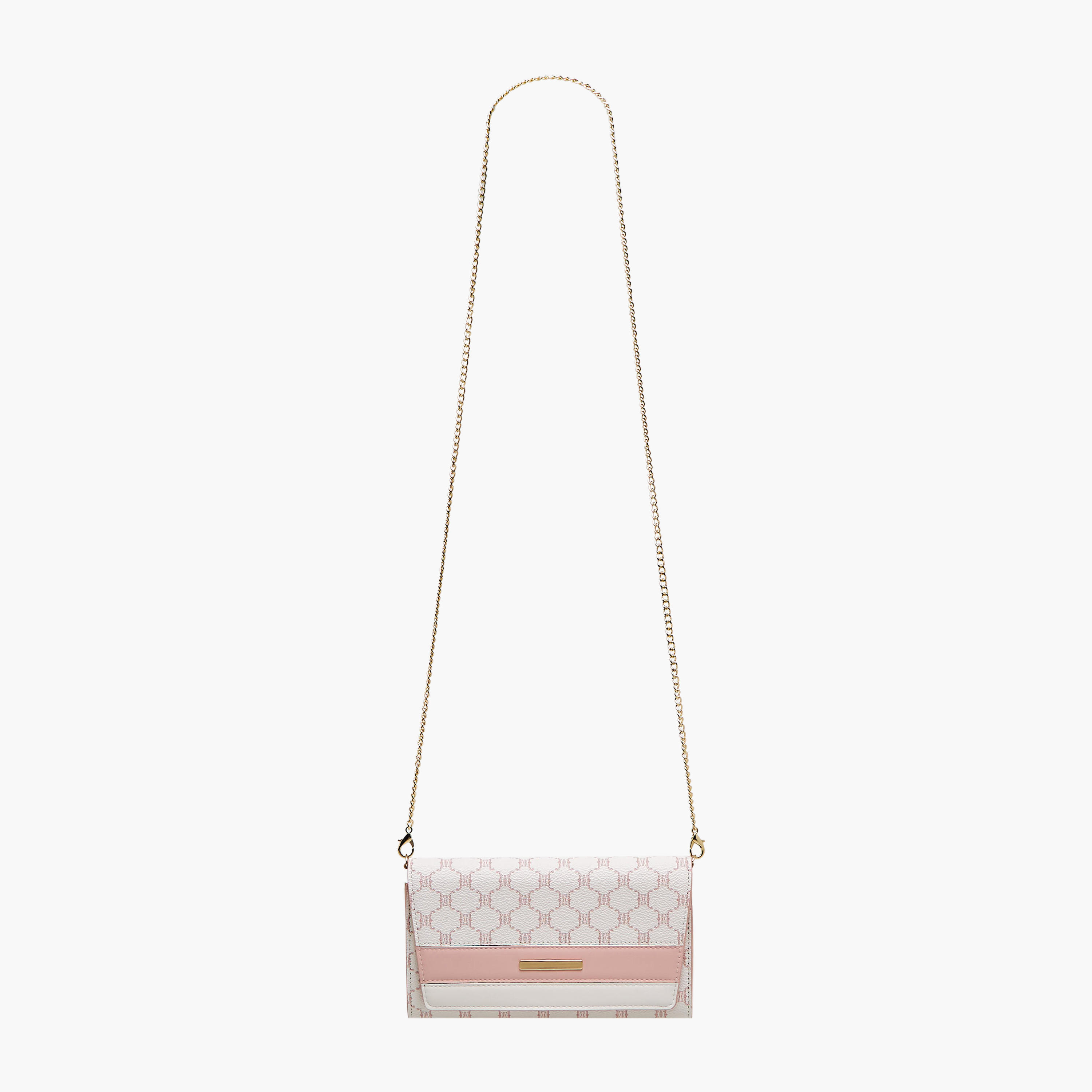 Sasha Kodes Monogram Print Crossbody Bag with Chain Strap-women-bagsandwallets-handbags-image-3