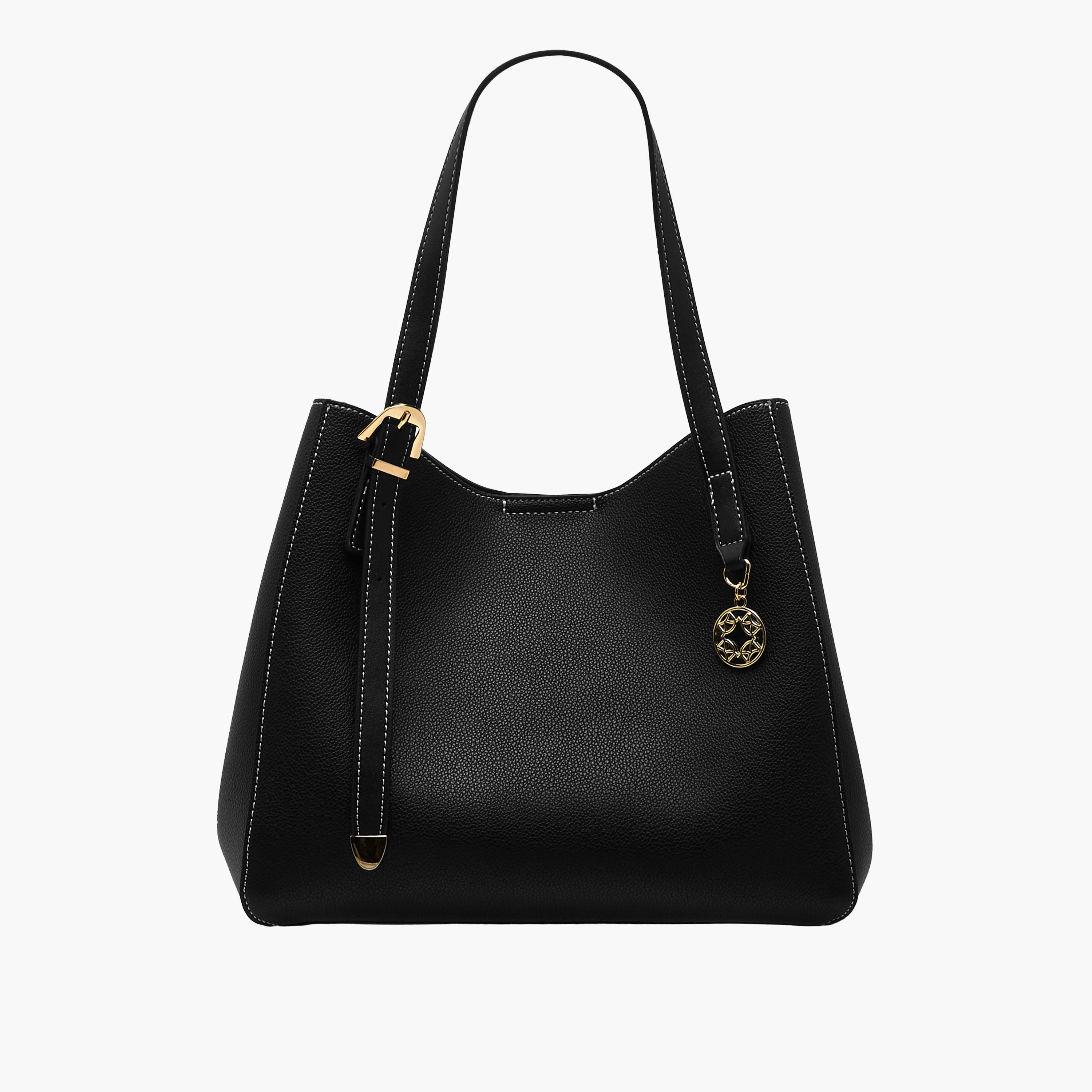 Sasha Kodes Charm Detail Shopper Bag with Pouch-women-bagsandwallets-handbags-image-3