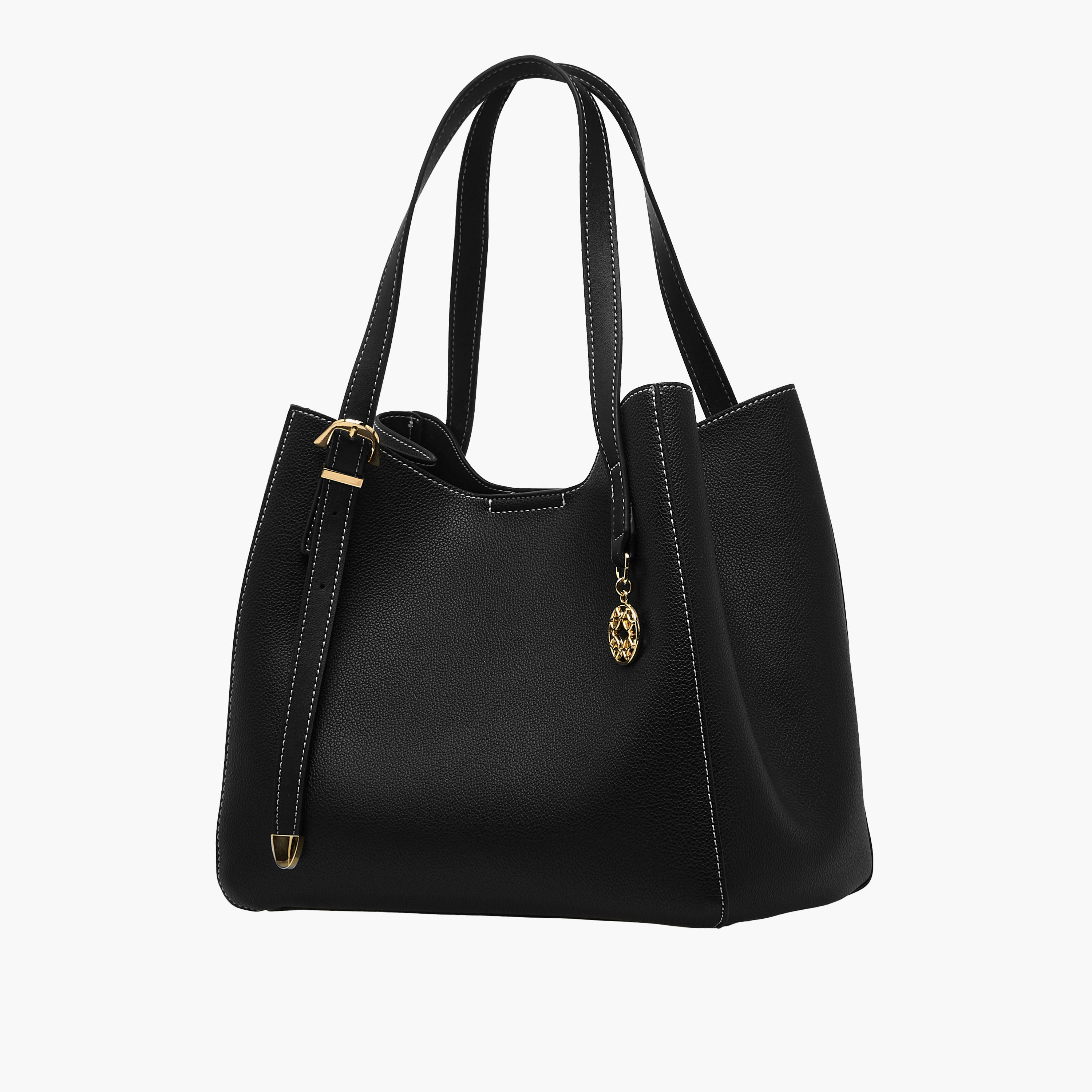Sasha Kodes Charm Detail Shopper Bag with Pouch-women-bagsandwallets-handbags-image-4