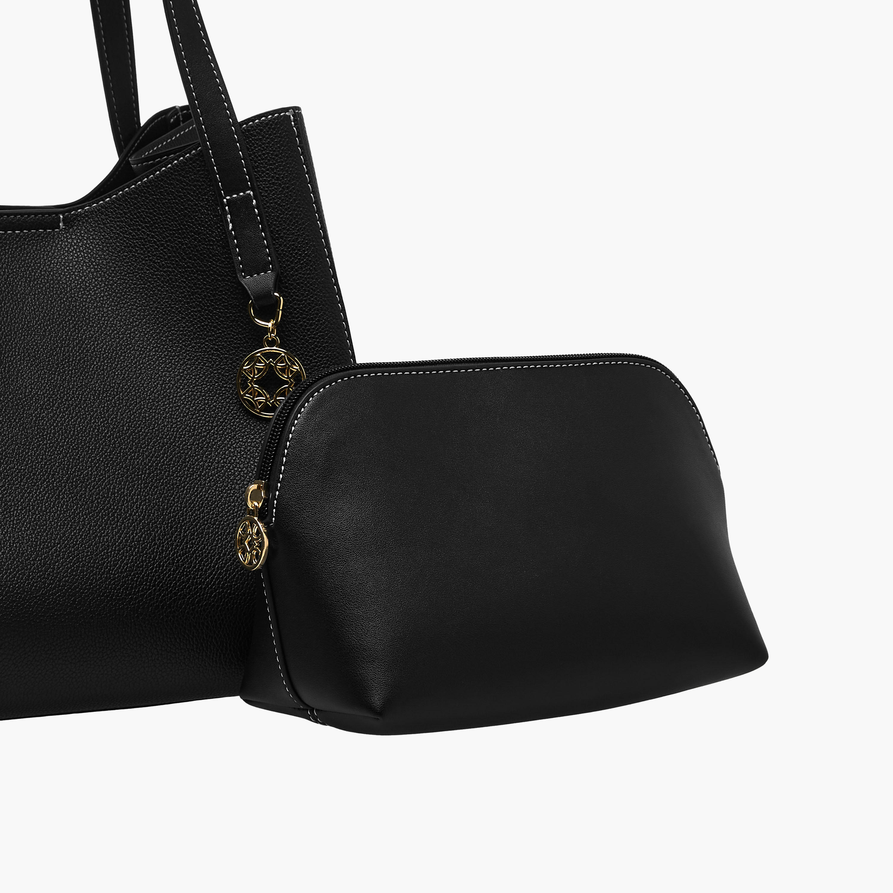 Sasha Kodes Charm Detail Shopper Bag with Pouch-women-bagsandwallets-handbags-image-6