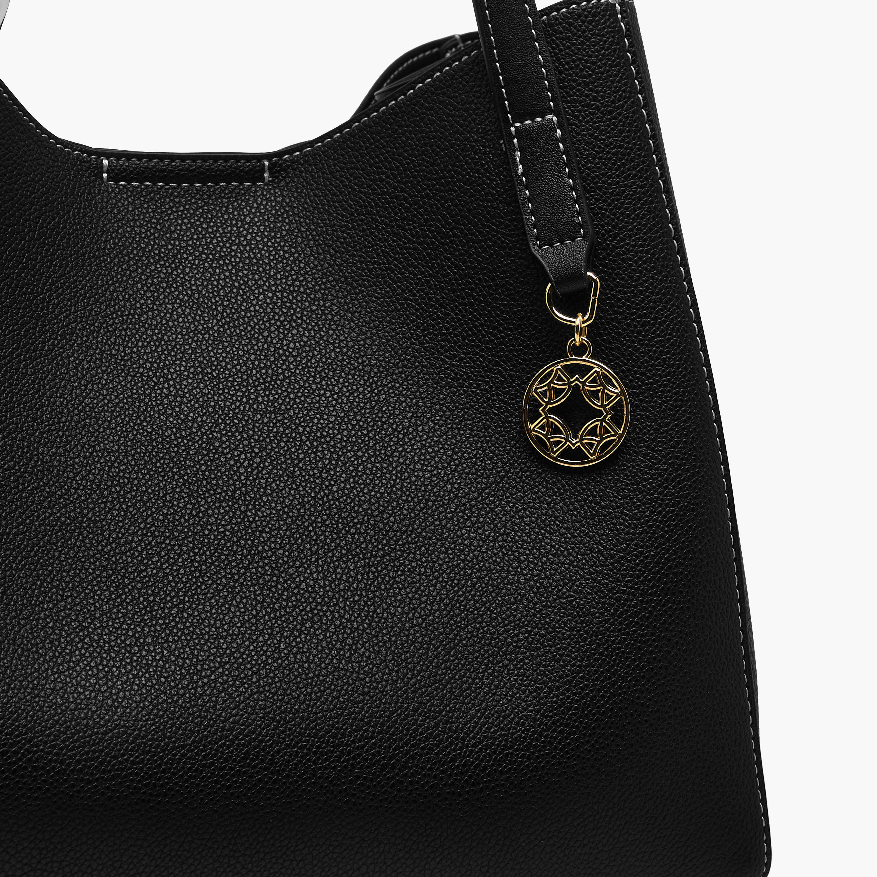 Sasha Kodes Charm Detail Shopper Bag with Pouch-women-bagsandwallets-handbags-image-7