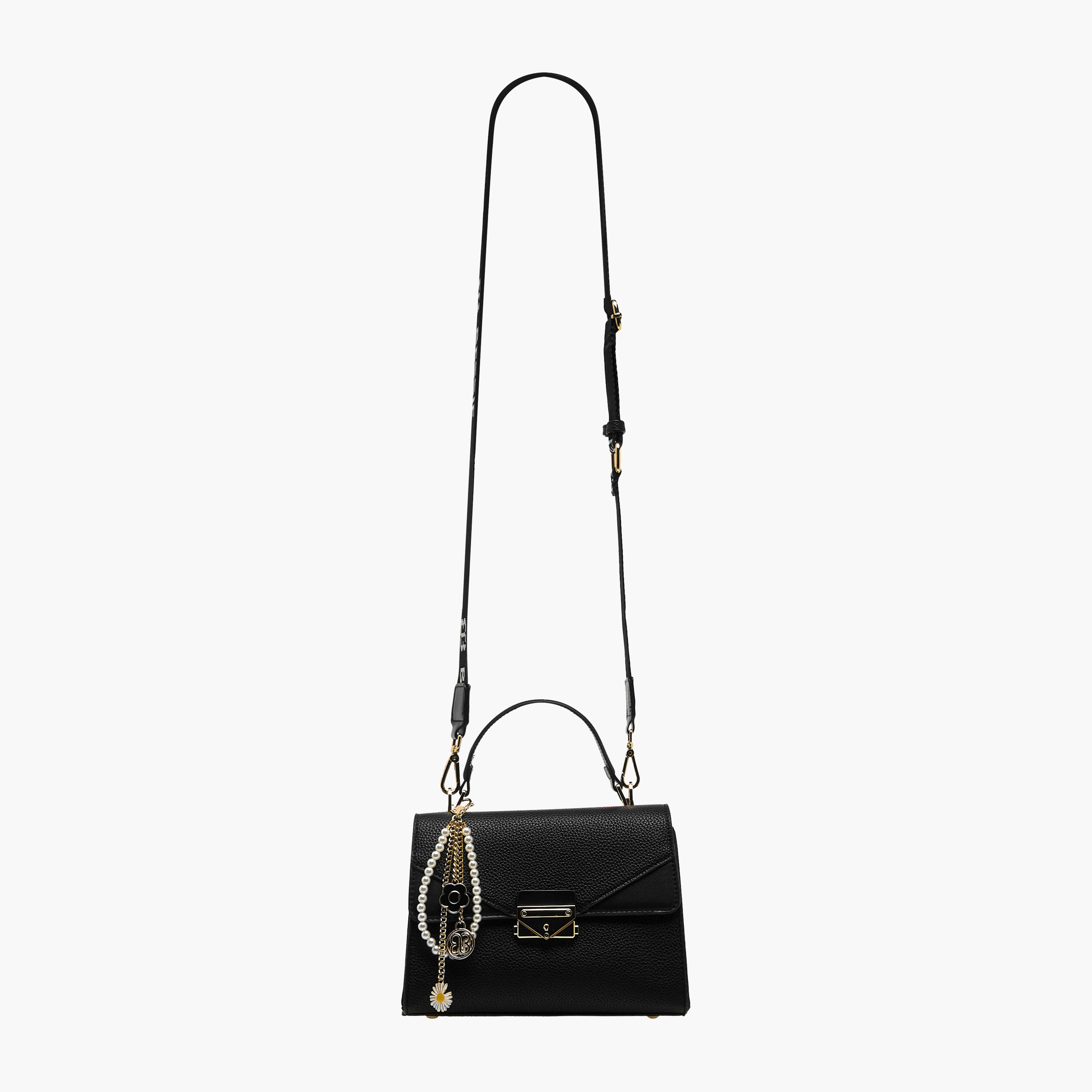 Bessie London Textured Crossbody Bag with Charm Detail-women-bagsandwallets-handbags-image-3