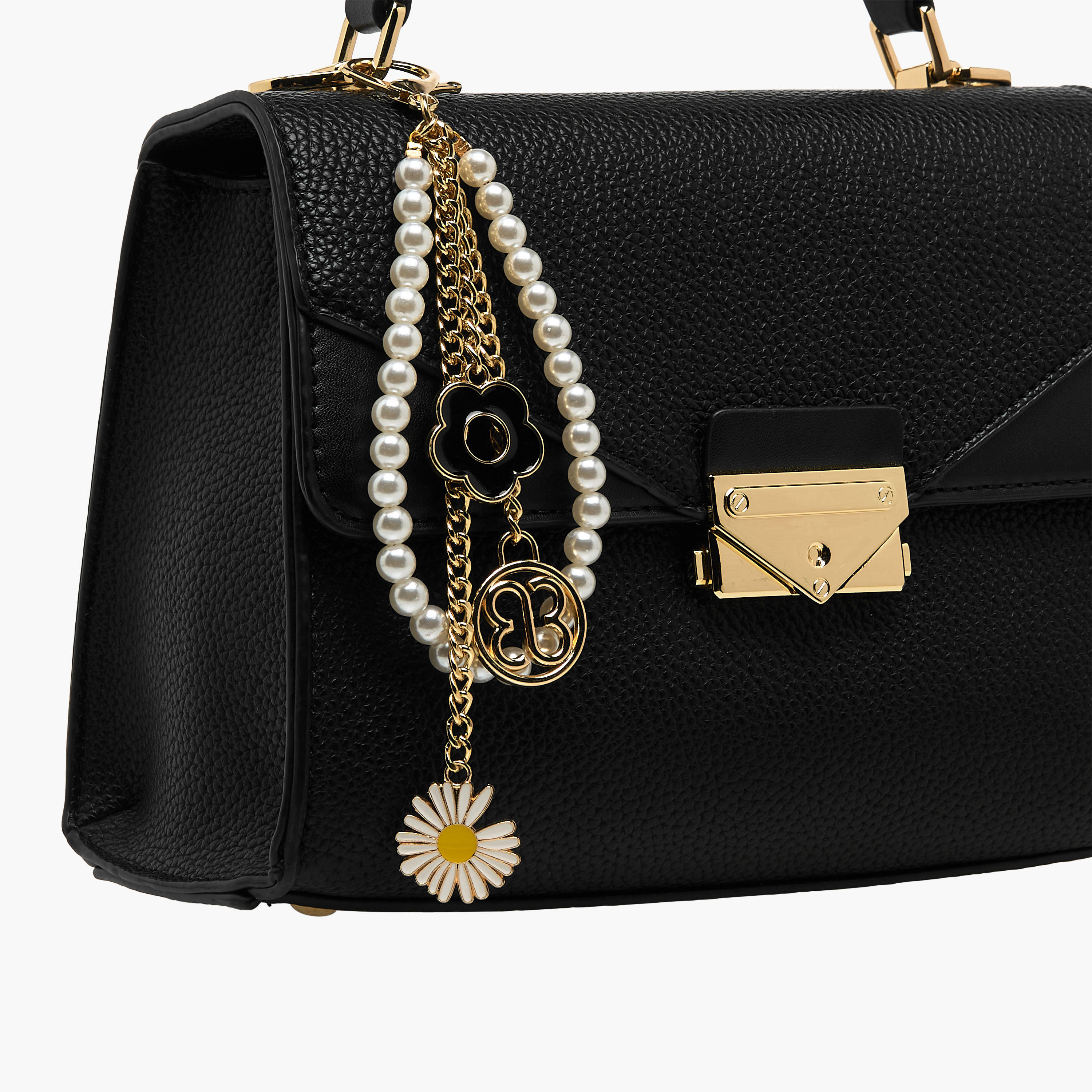 Bessie London Textured Crossbody Bag with Charm Detail-women-bagsandwallets-handbags-image-5