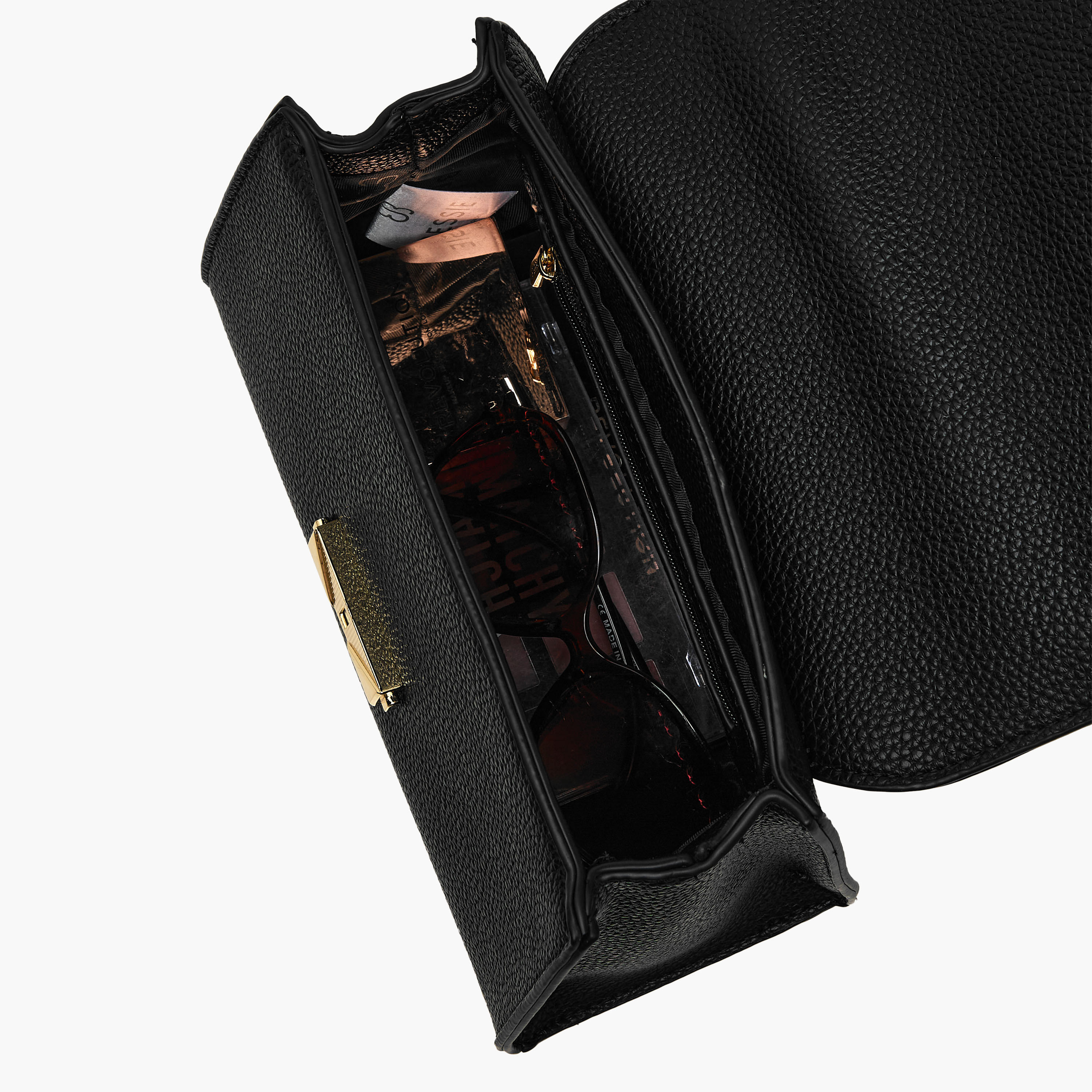 Bessie London Textured Crossbody Bag with Charm Detail-women-bagsandwallets-handbags-image-9