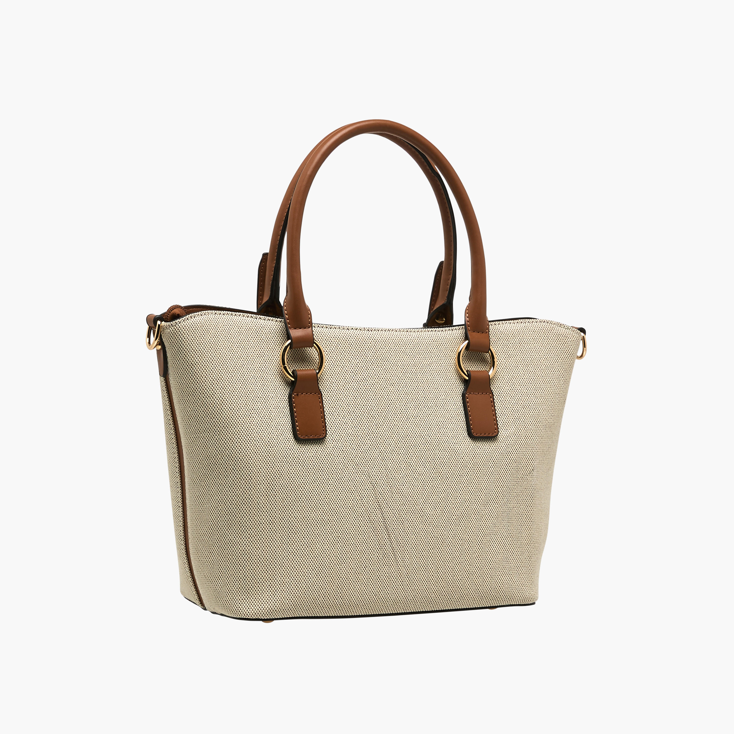 Bessie London Textured Tote Bag with Charm Detail-women-bagsandwallets-handbags-image-4