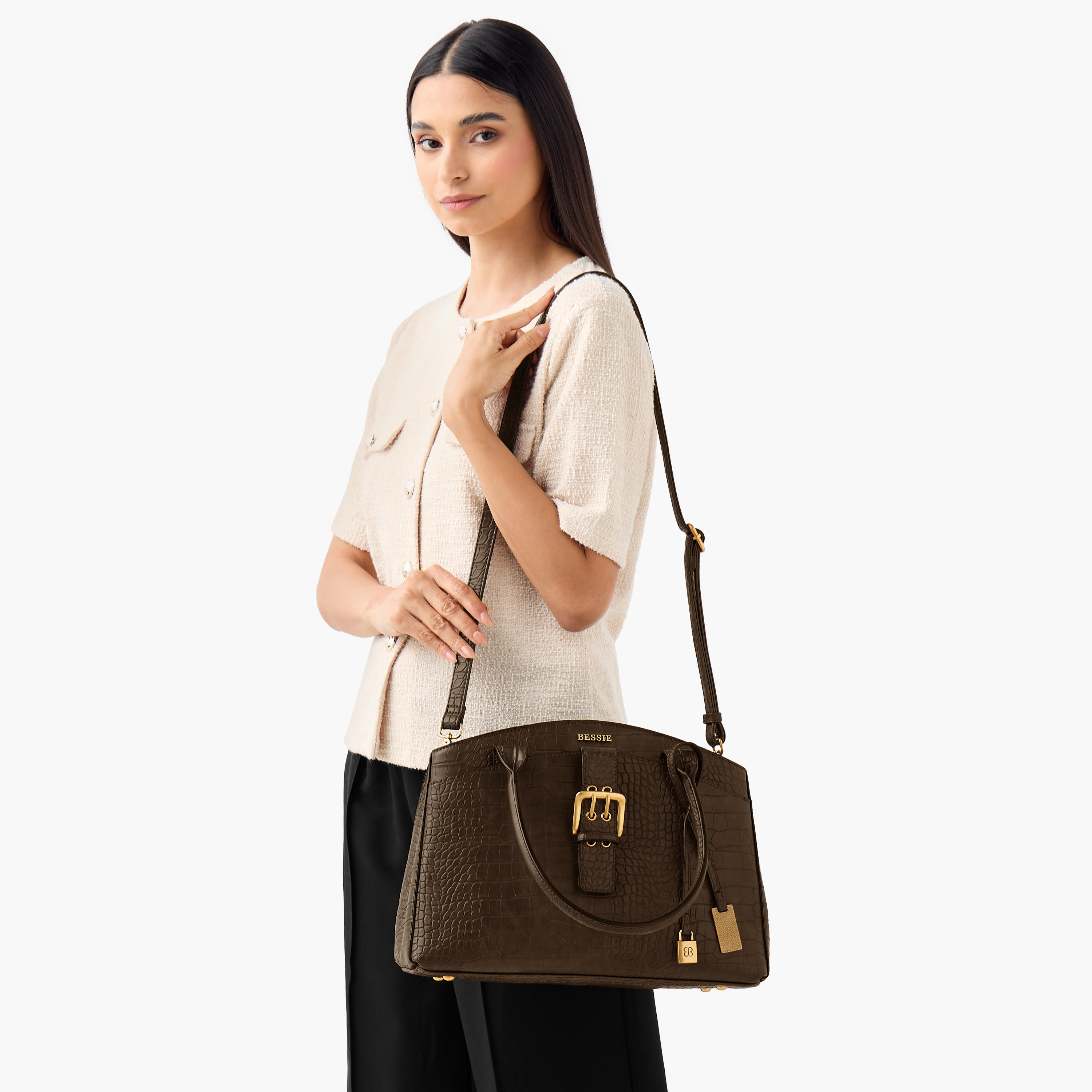 شنطة توتي بارزة الملمس بحزام قابل للفصل من بيسي لندن-women-bagsandwallets-handbags-image-2