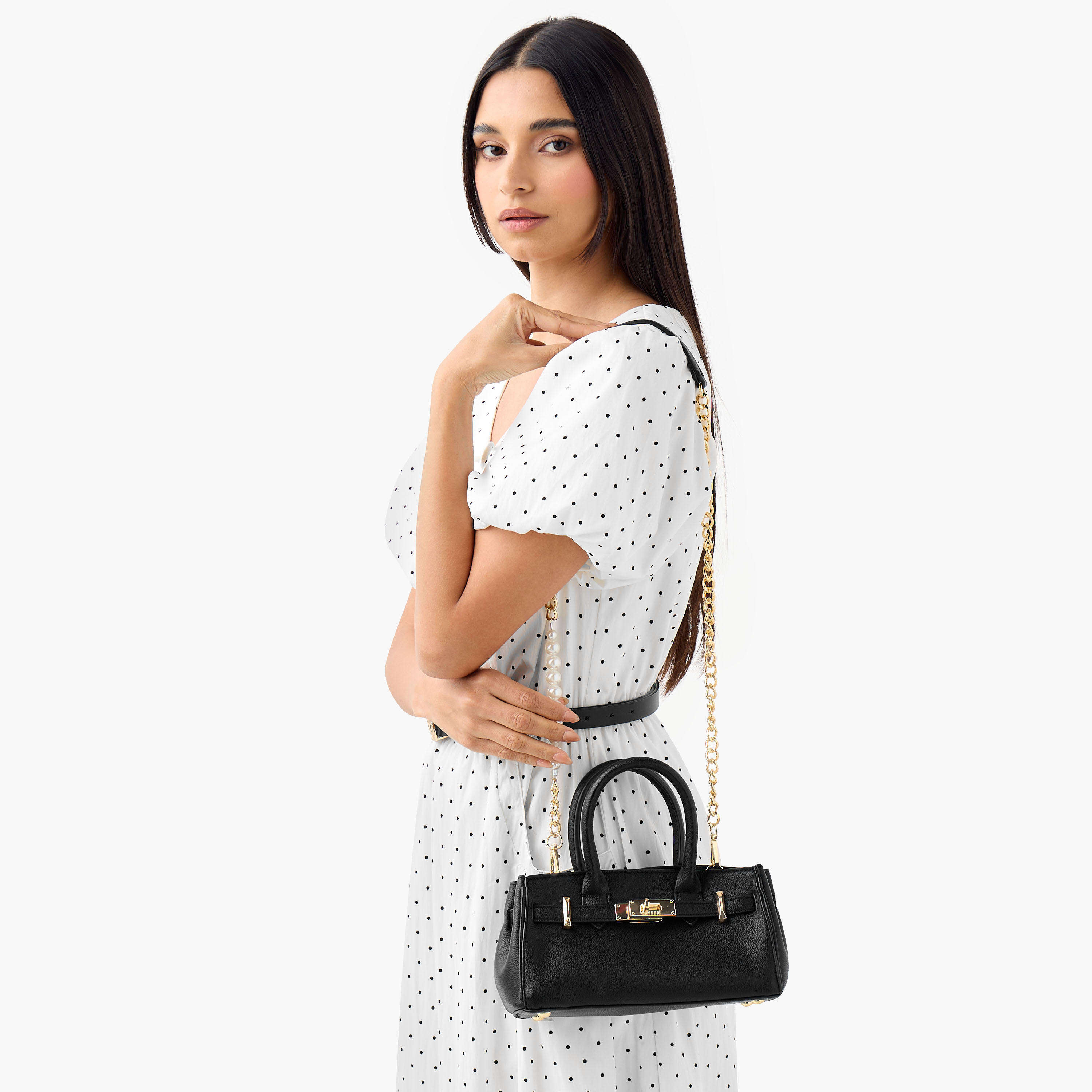 شنطة توتي بارزة الملمس بحزام سلسلة قابل للفصل من بيسي لندن-women-bagsandwallets-handbags-image-8