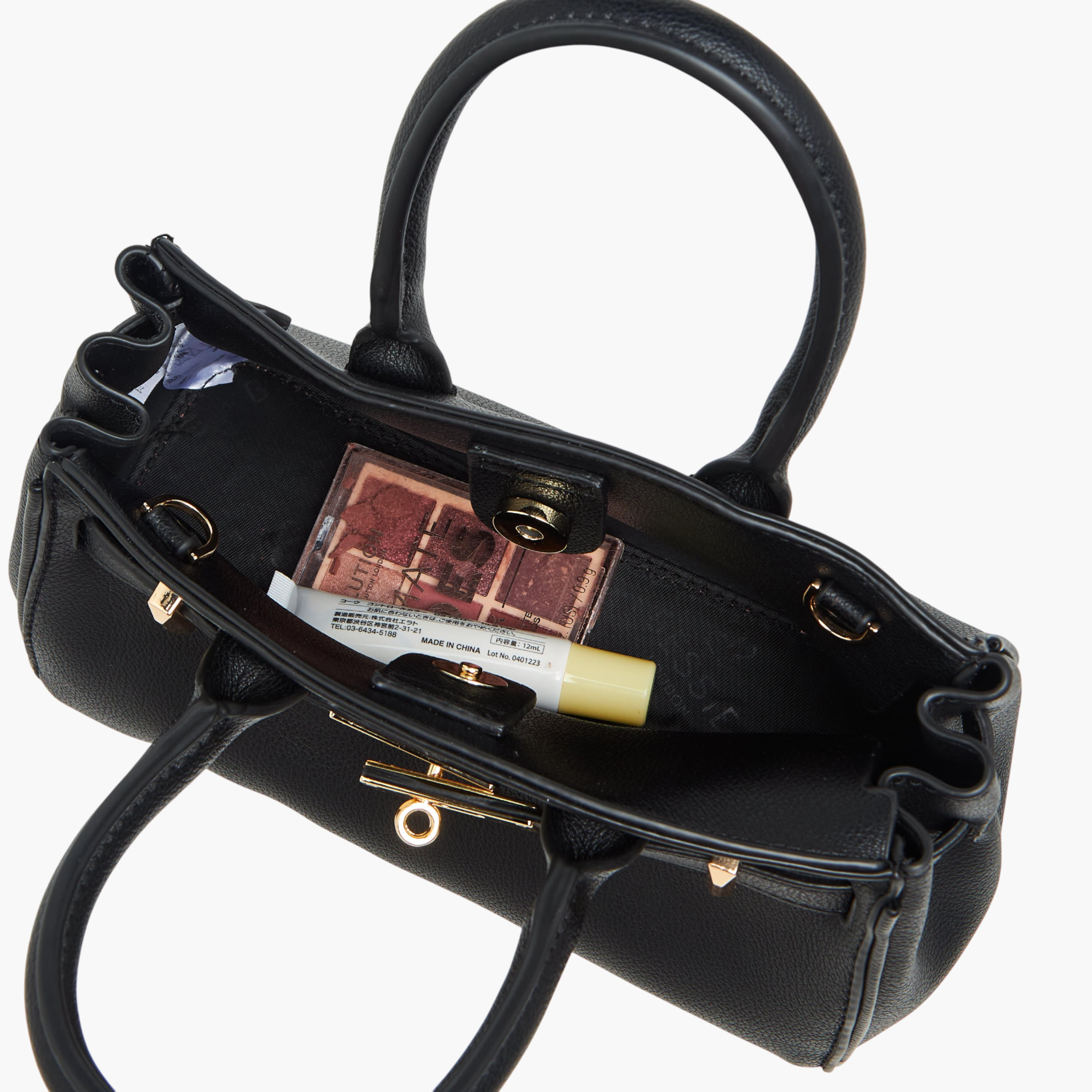 Bessie London Textured Tote Bag with Detachable Chain Strap-women-bagsandwallets-handbags-image-9