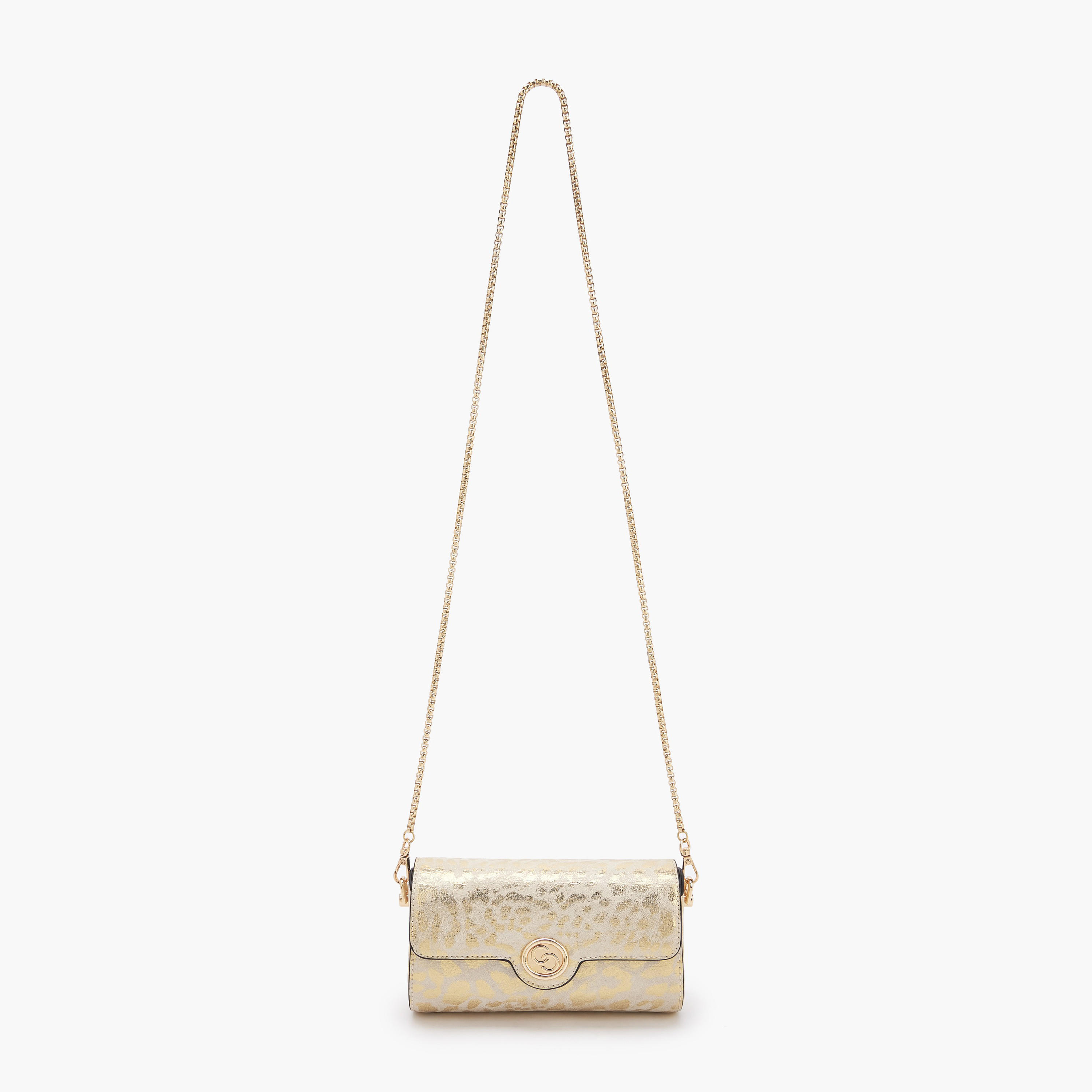 Celeste Metallic Print Crossbody Bag with Chain Strap-women-bagsandwallets-handbags-image-3