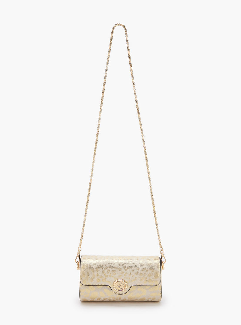 Celeste Metallic Print Crossbody Bag with Chain Strap-women-bagsandwallets-handbags-image-3