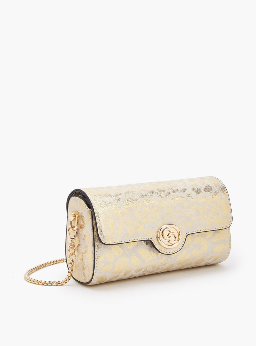 Celeste Metallic Print Crossbody Bag with Chain Strap-women-bagsandwallets-handbags-image-4