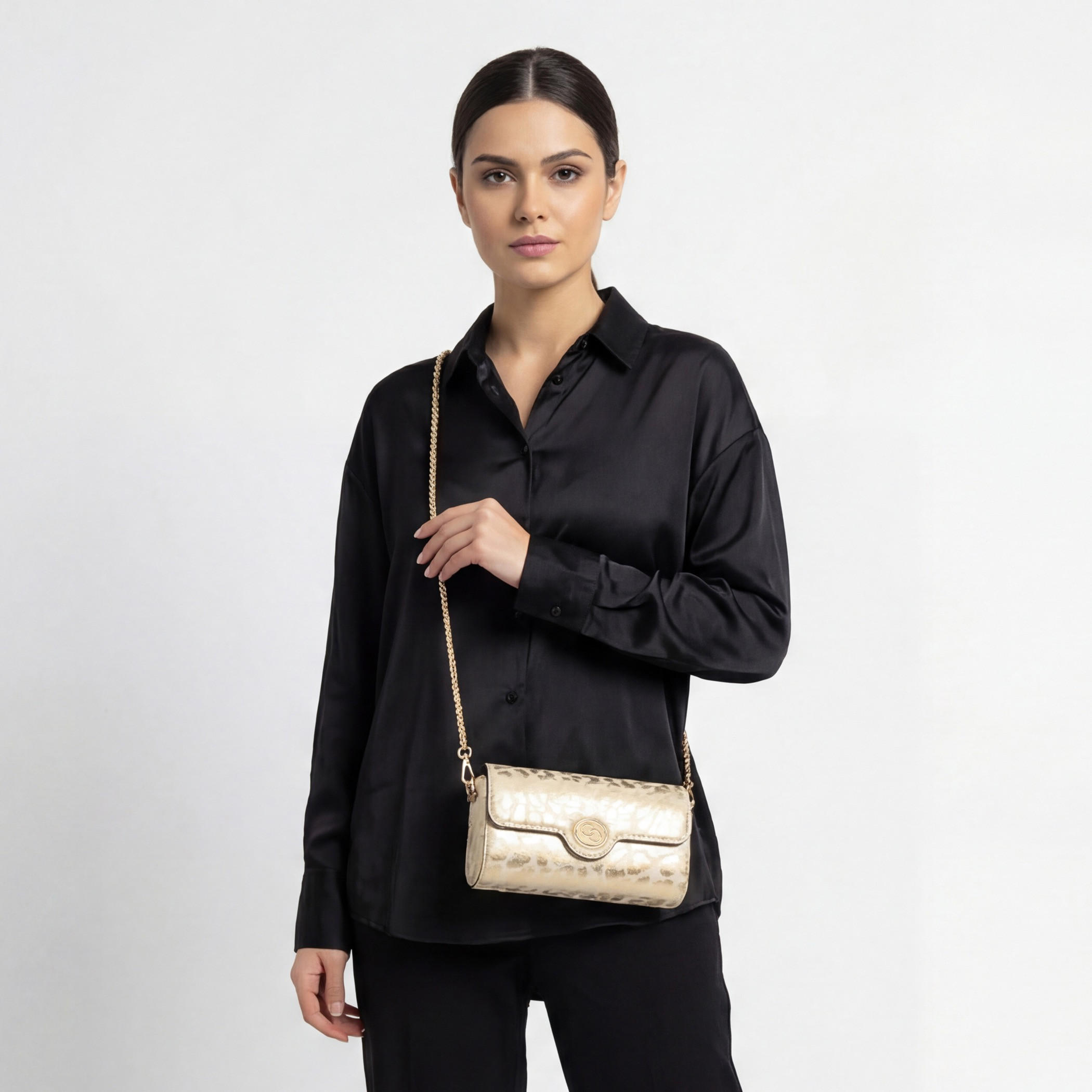 Celeste Metallic Print Crossbody Bag with Chain Strap-women-bagsandwallets-handbags-image-2