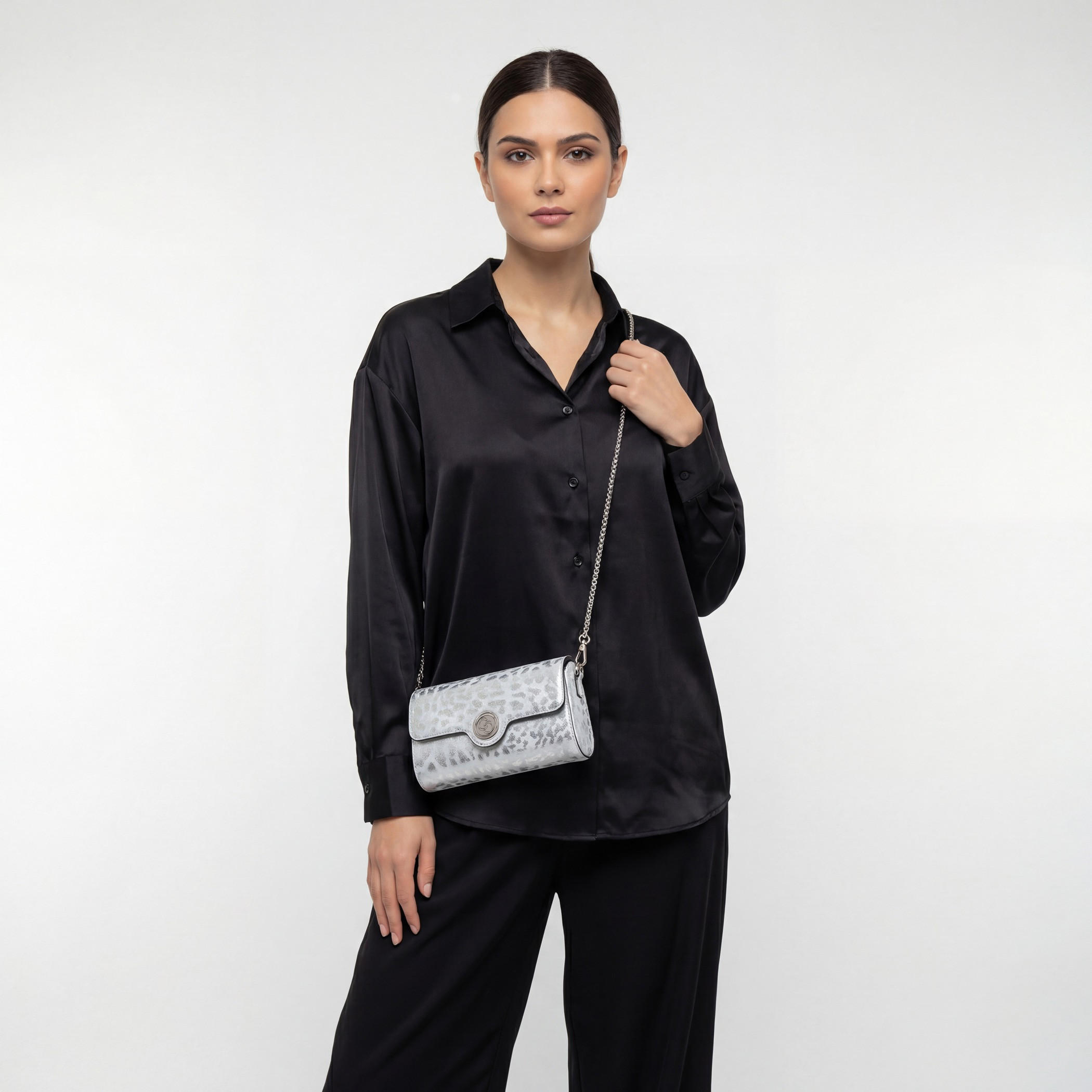 Celeste Metallic Print Crossbody Bag with Chain Strap-women-bagsandwallets-handbags-image-2
