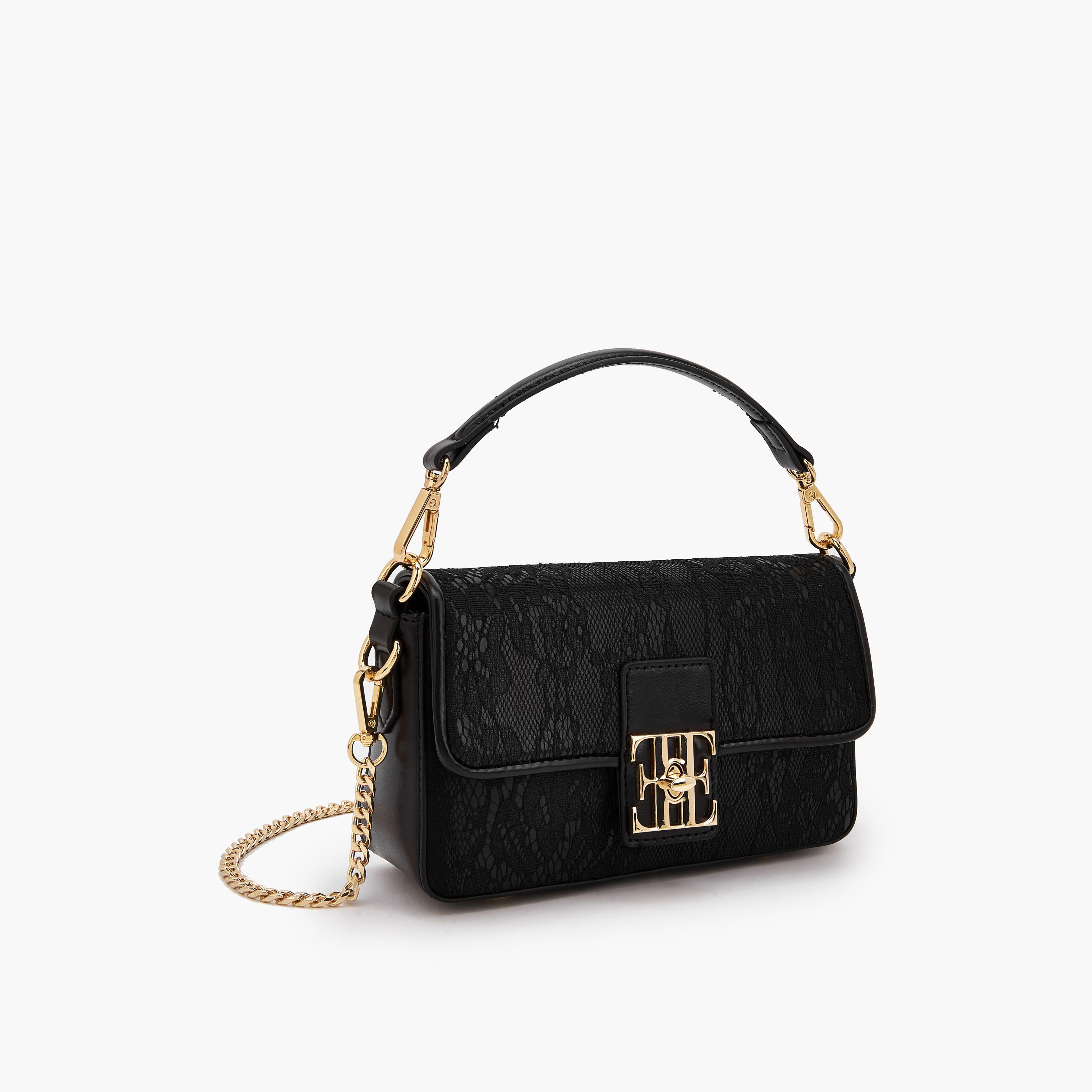 شنطة كروس بودي بارزة الملمس بتفاصيل دانتيل وحزام قابل للفصل من إيل-women-bagsandwallets-handbags-image-4