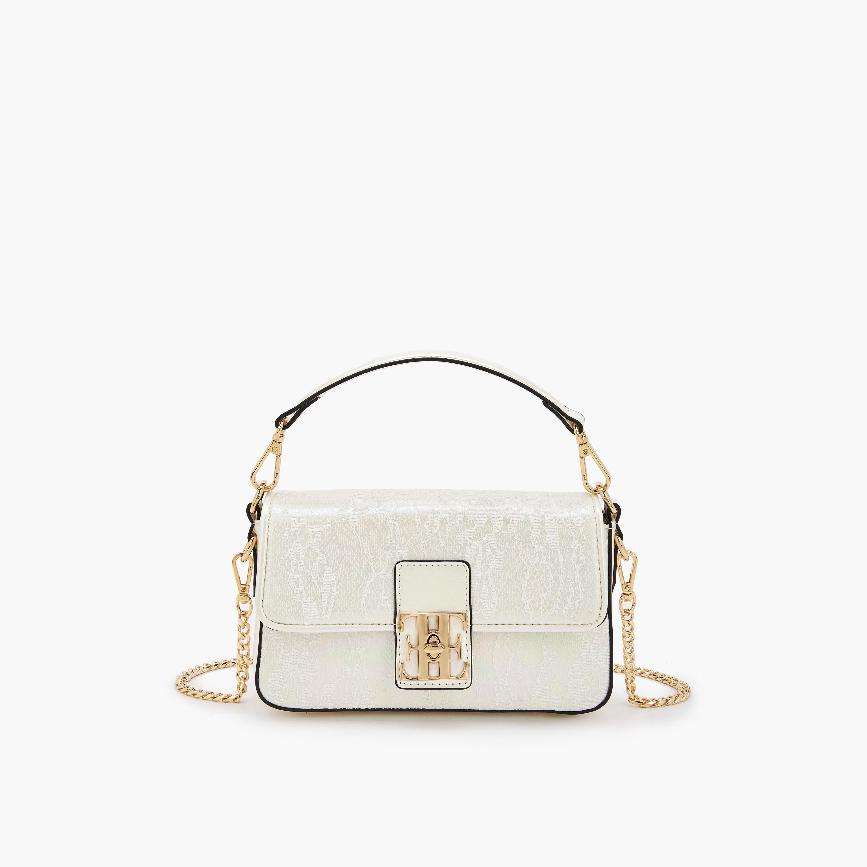 Elle Lace Textured Crossbody Bag with Detachable Strap-women-bagsandwallets-handbags-image-1