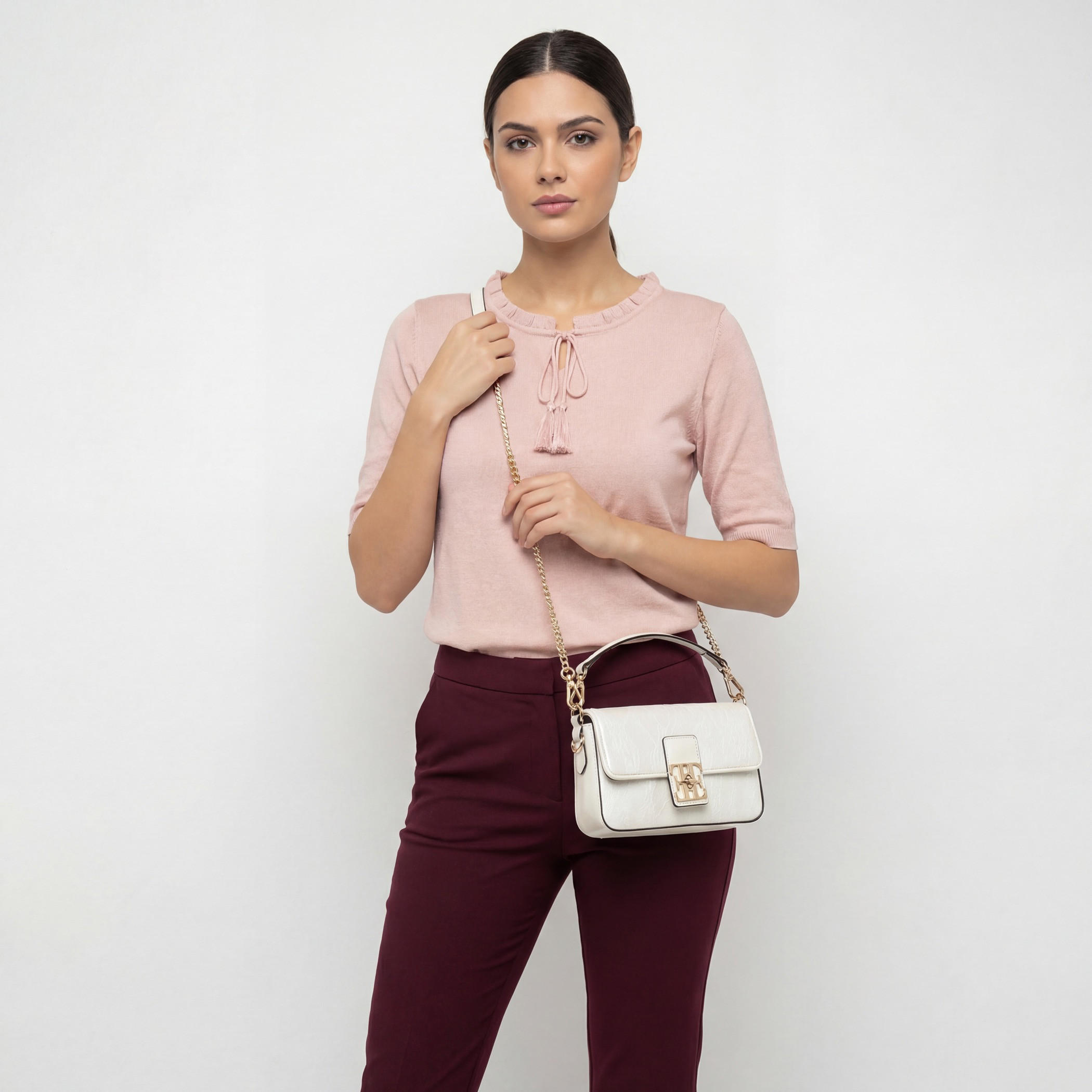 Elle Lace Textured Crossbody Bag with Detachable Strap-women-bagsandwallets-handbags-image-2