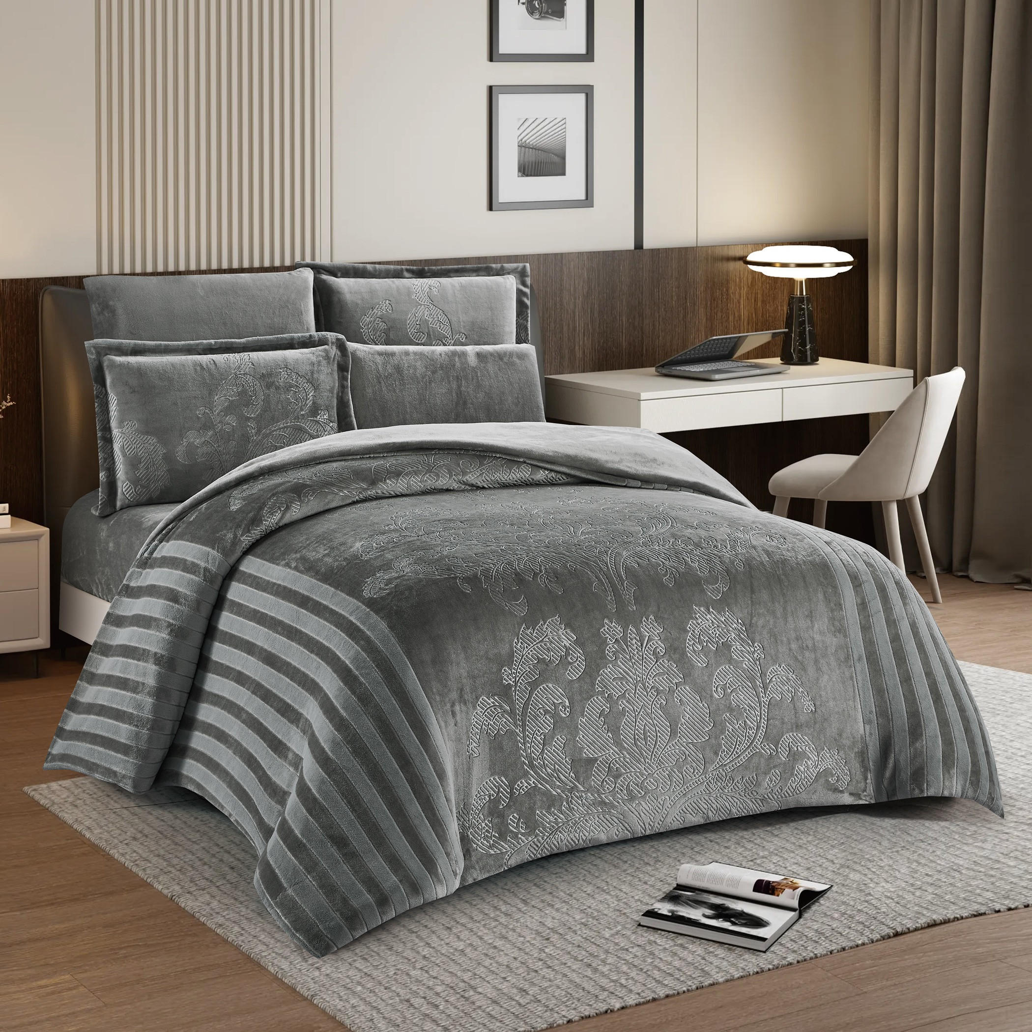 Embossed Velvet Comforter Bedding Set-household-bedding-comfortersandbedspreads-comforters-image-6