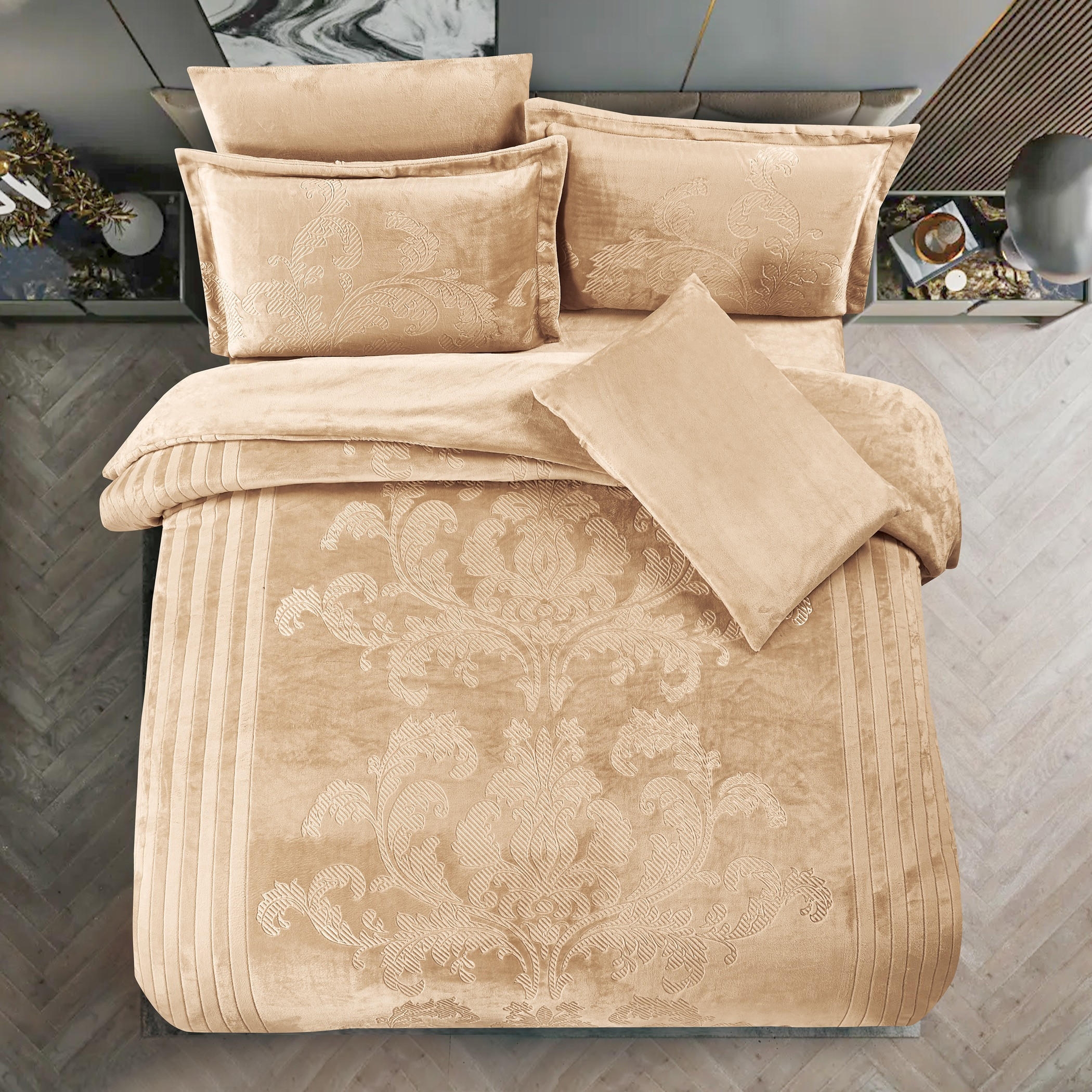 Embossed Velvet Comforter Set King-household-bedding-comfortersandbedspreads-comforters-image-1