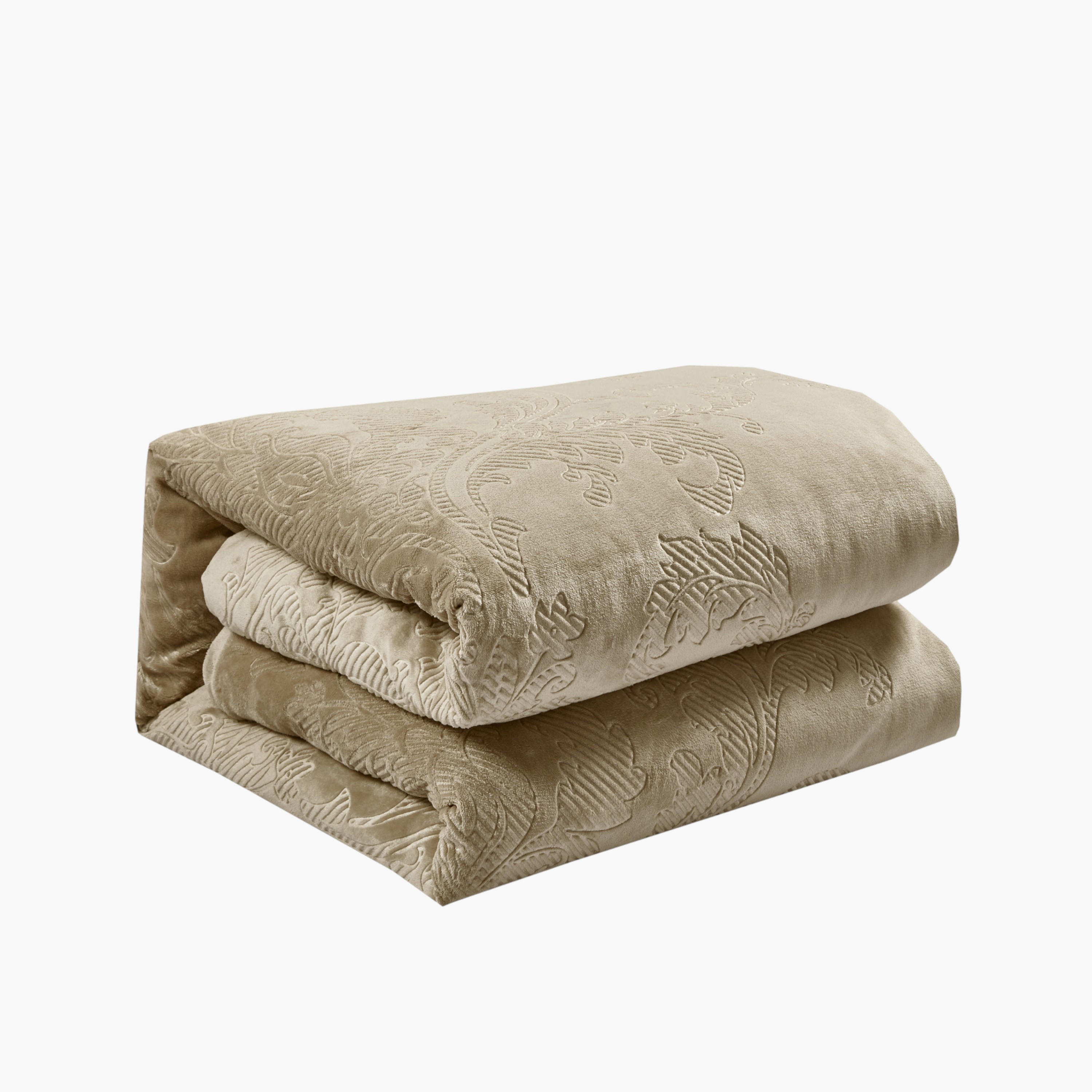 طقم لحاف مخملي منقوش-household-bedding-comfortersandbedspreads-comforters-image-4