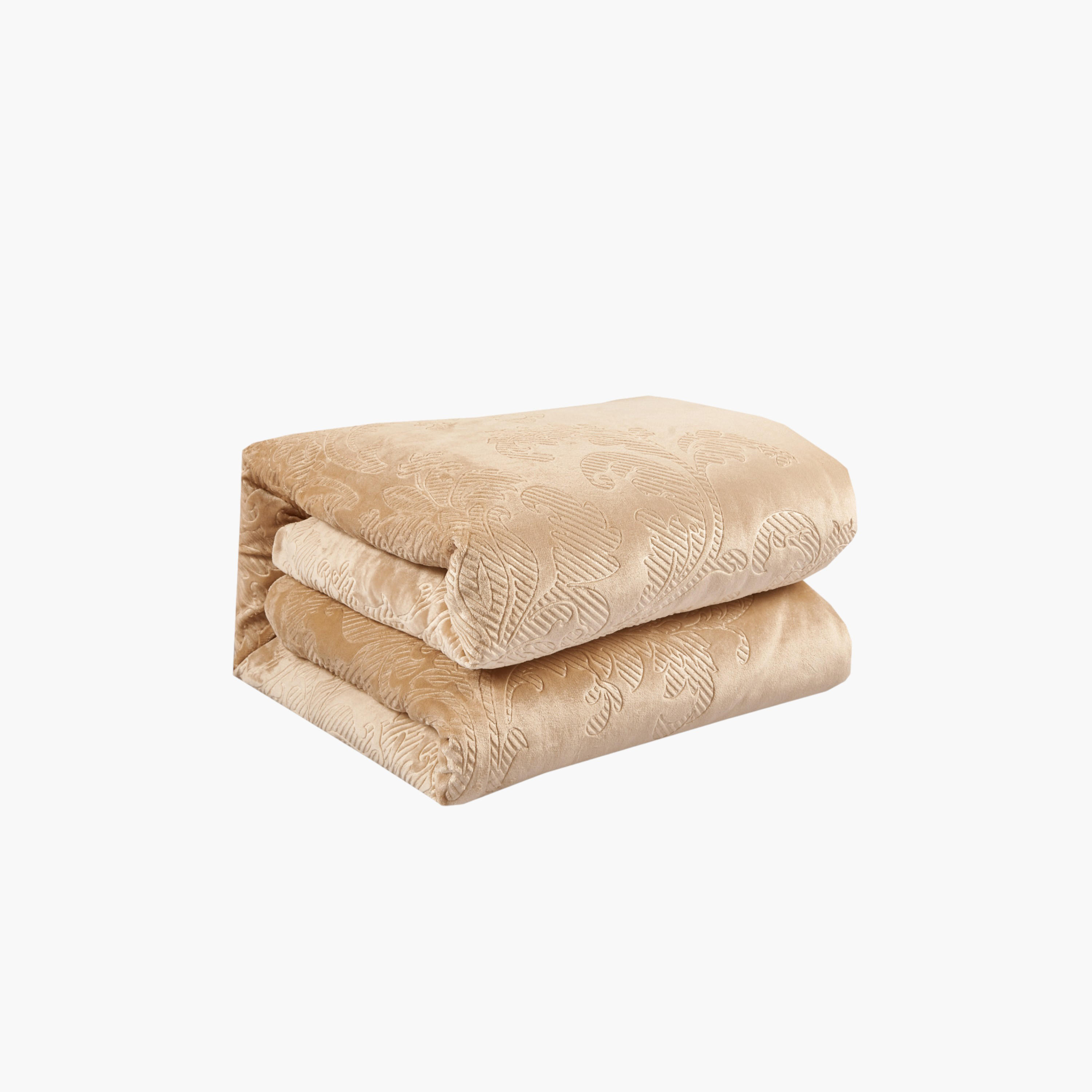 طقم لحاف مخملي منقوش، كينج-household-bedding-comfortersandbedspreads-comforters-image-4