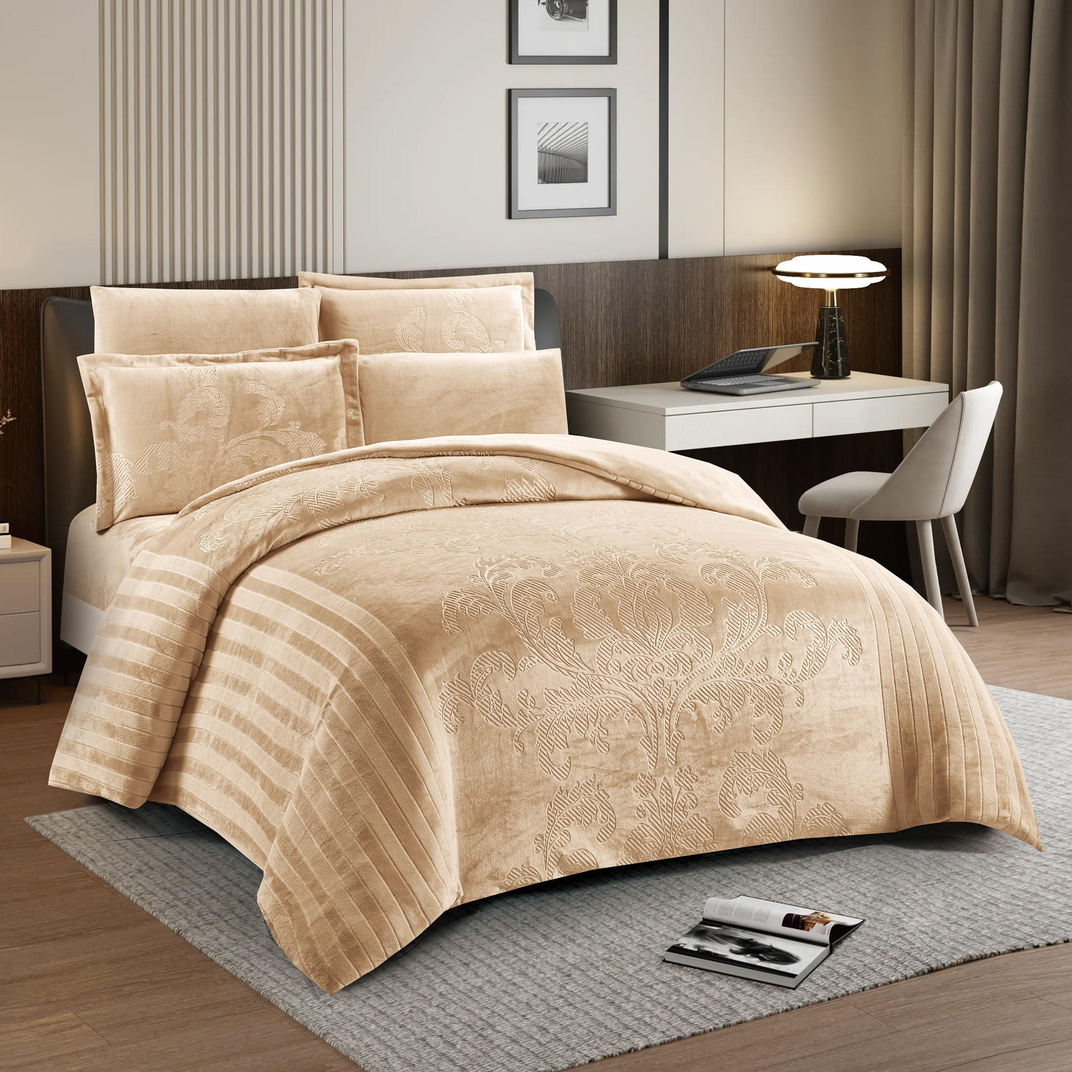 Embossed Velvet Comforter Set, King-household-bedding-comfortersandbedspreads-comforters-image-6