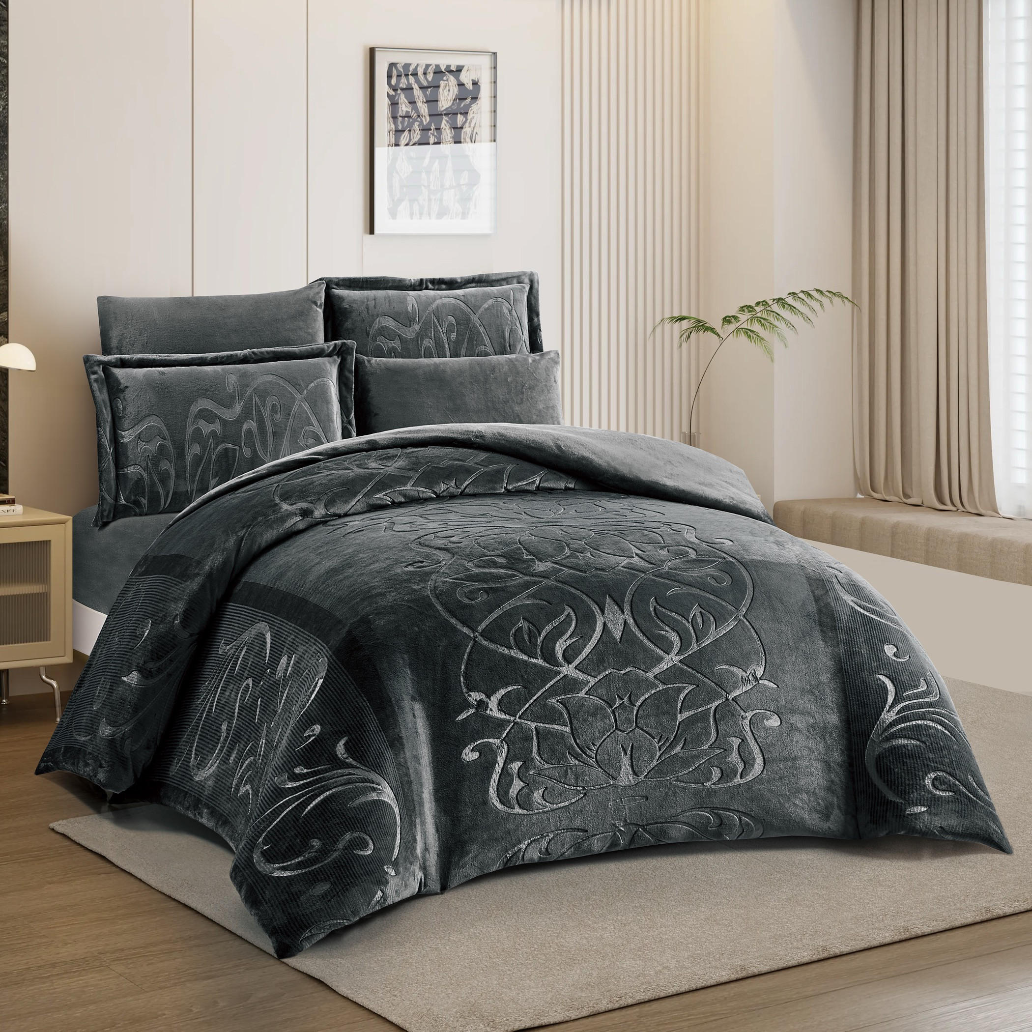 Embossed Velvet Comforter Set King-household-bedding-comfortersandbedspreads-comforters-image-6