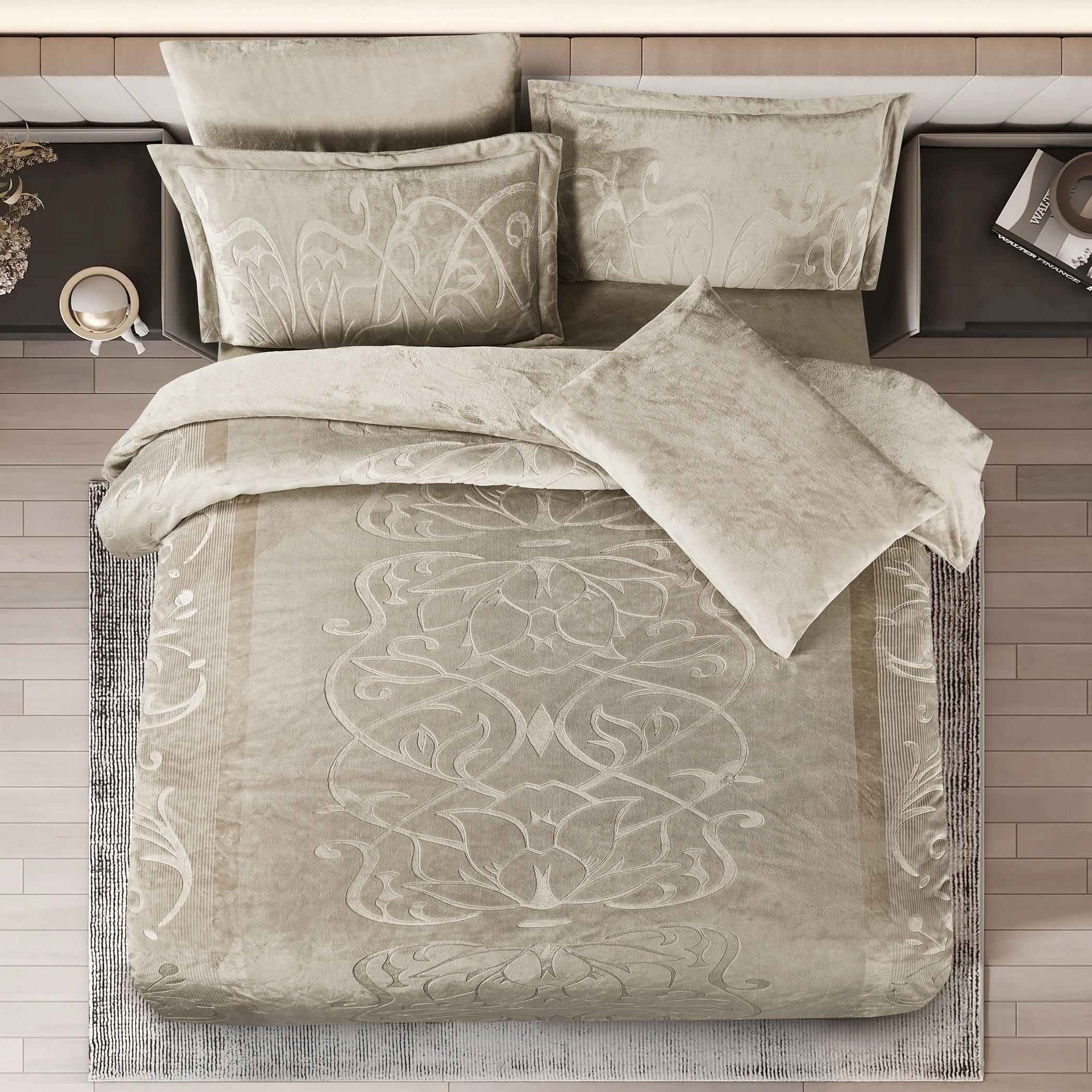 Embossed Velvet Plush Comforter Set-household-bedding-comfortersandbedspreads-comforters-image-2