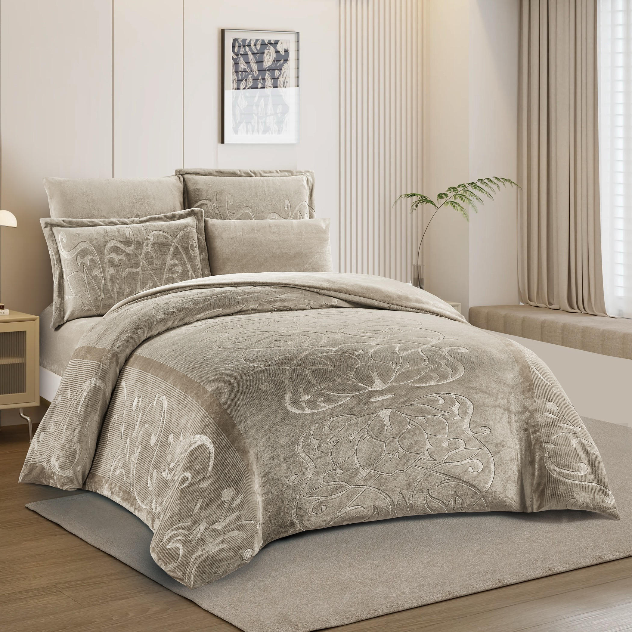 Embossed Velvet Plush Comforter Set-household-bedding-comfortersandbedspreads-comforters-image-6