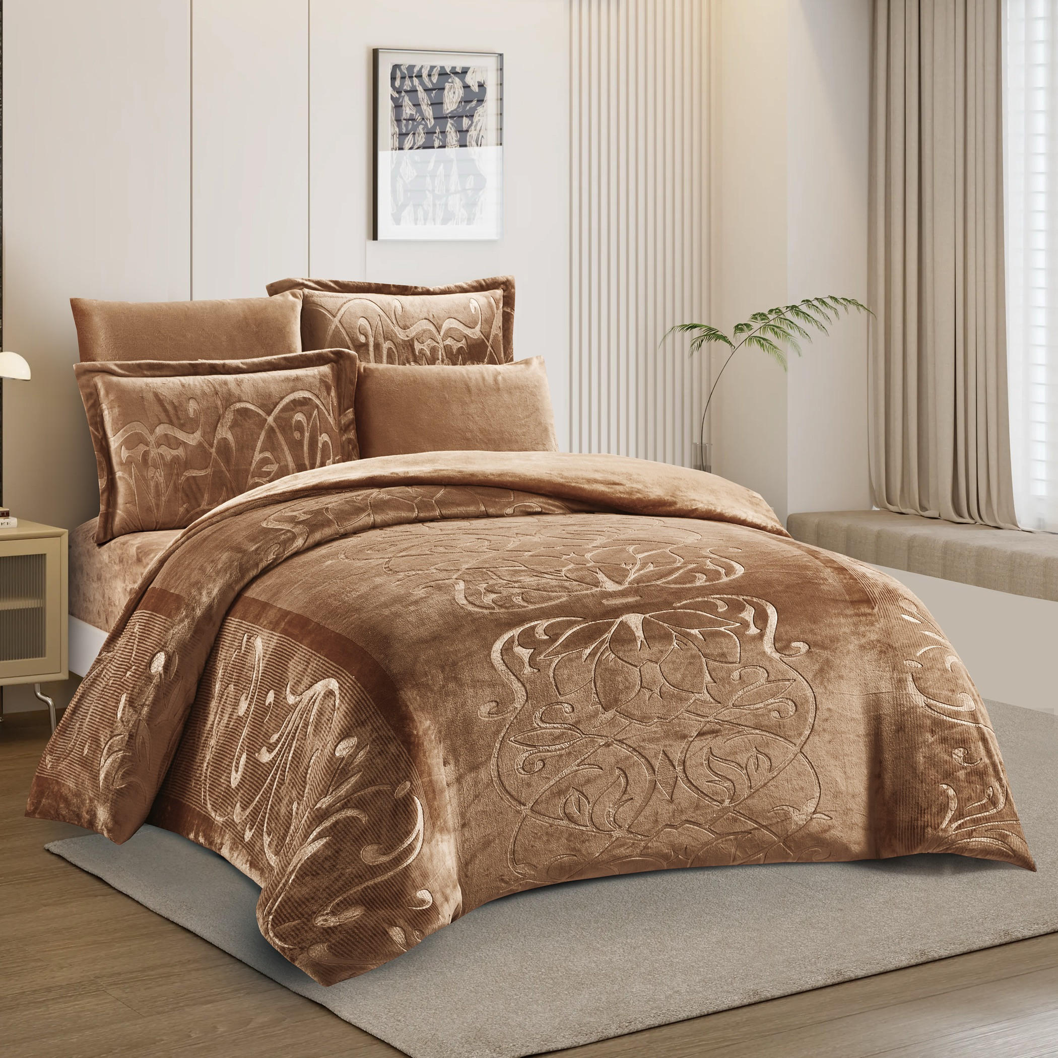 Embossed Velvet Comforter Set King-household-bedding-comfortersandbedspreads-comforters-image-5