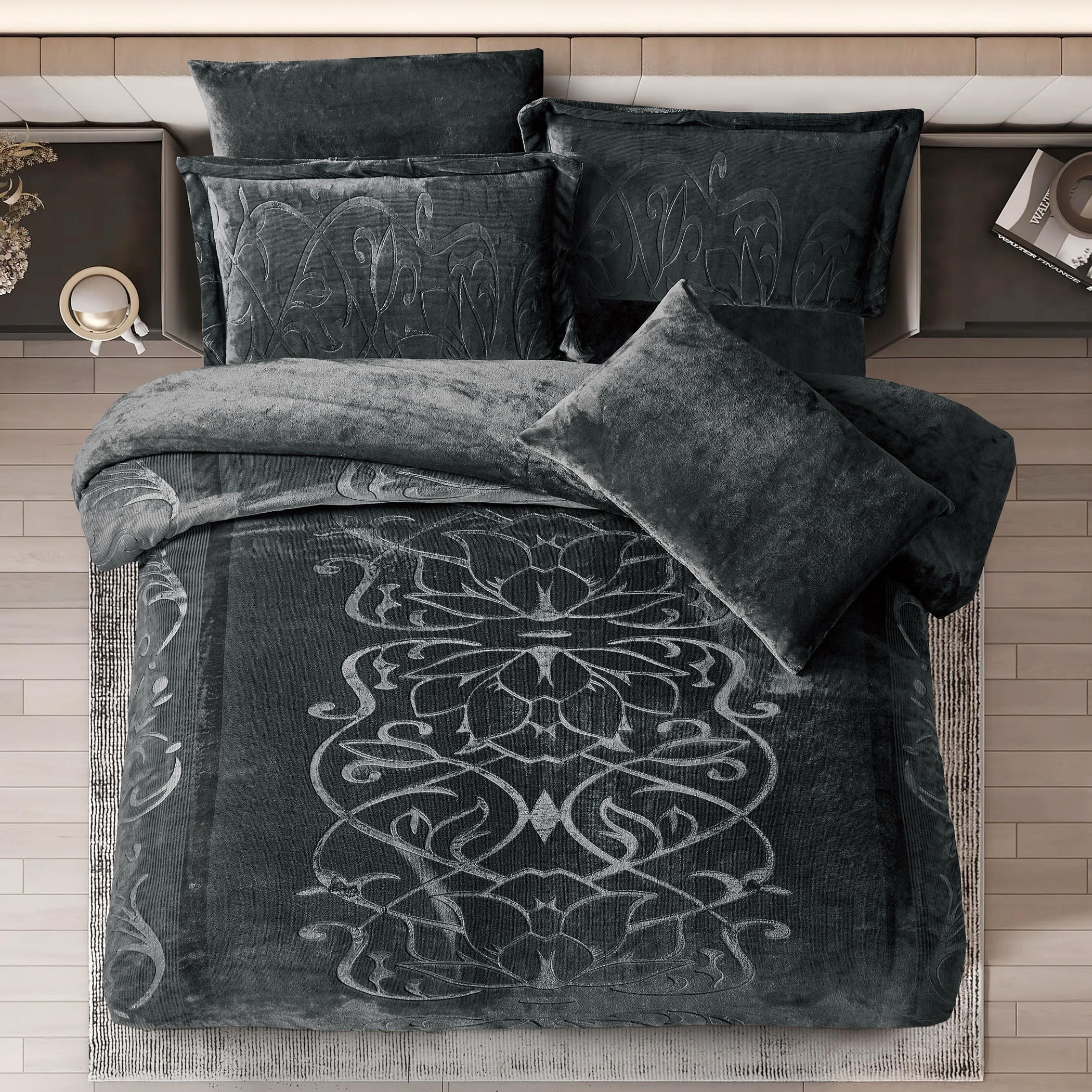Embossed Velvet Comforter Set-household-bedding-comfortersandbedspreads-comforters-image-2