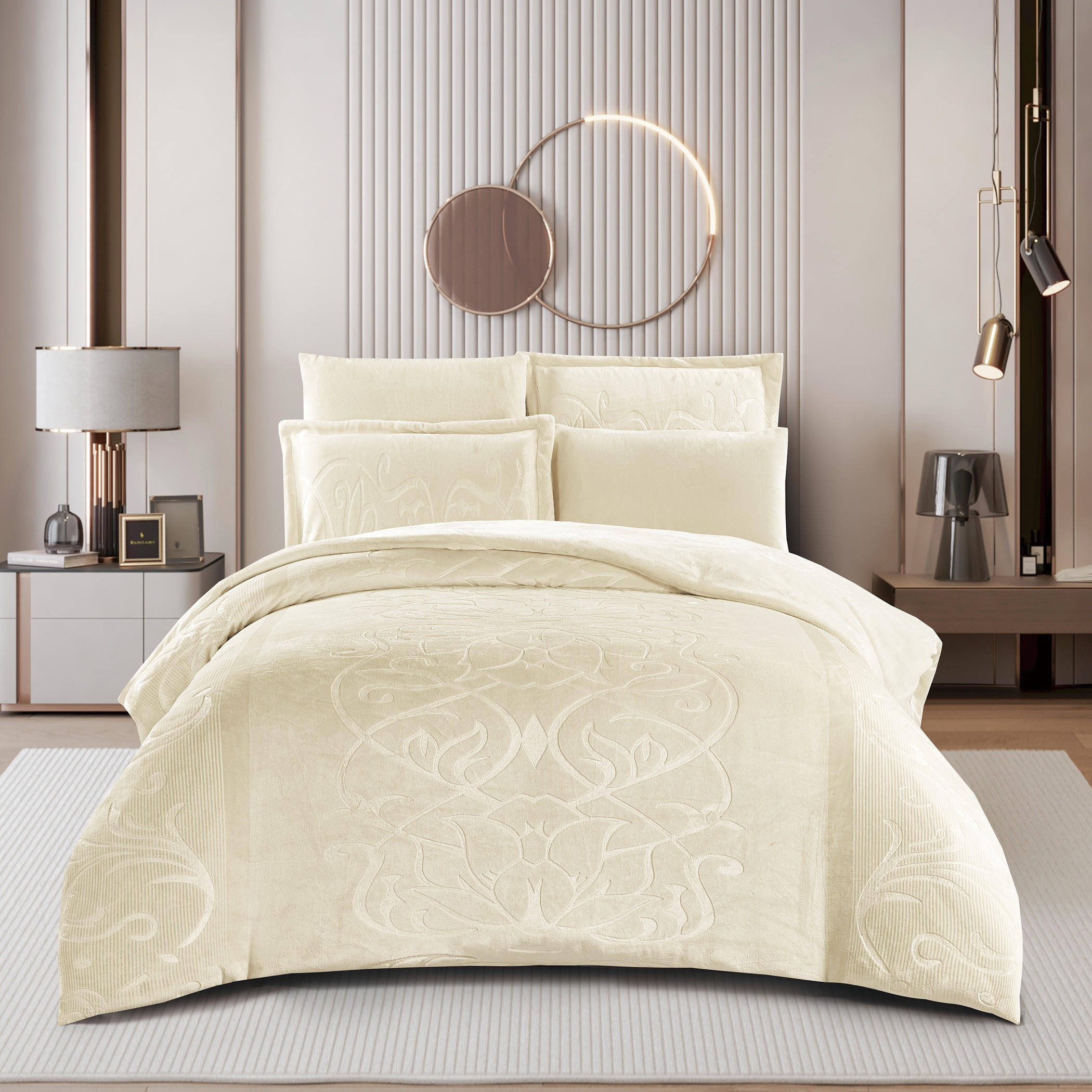Embossed Velvet Comforter Set, King-household-bedding-comfortersandbedspreads-comforters-image-1