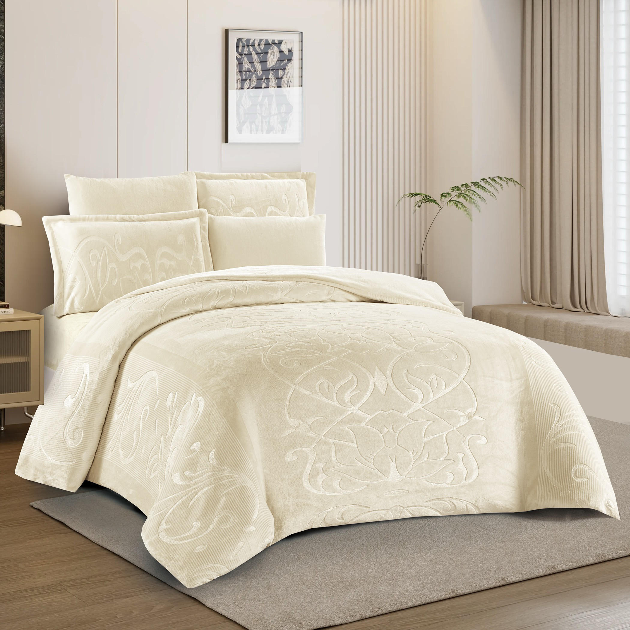 Embossed Velvet Comforter Set, King-household-bedding-comfortersandbedspreads-comforters-image-6