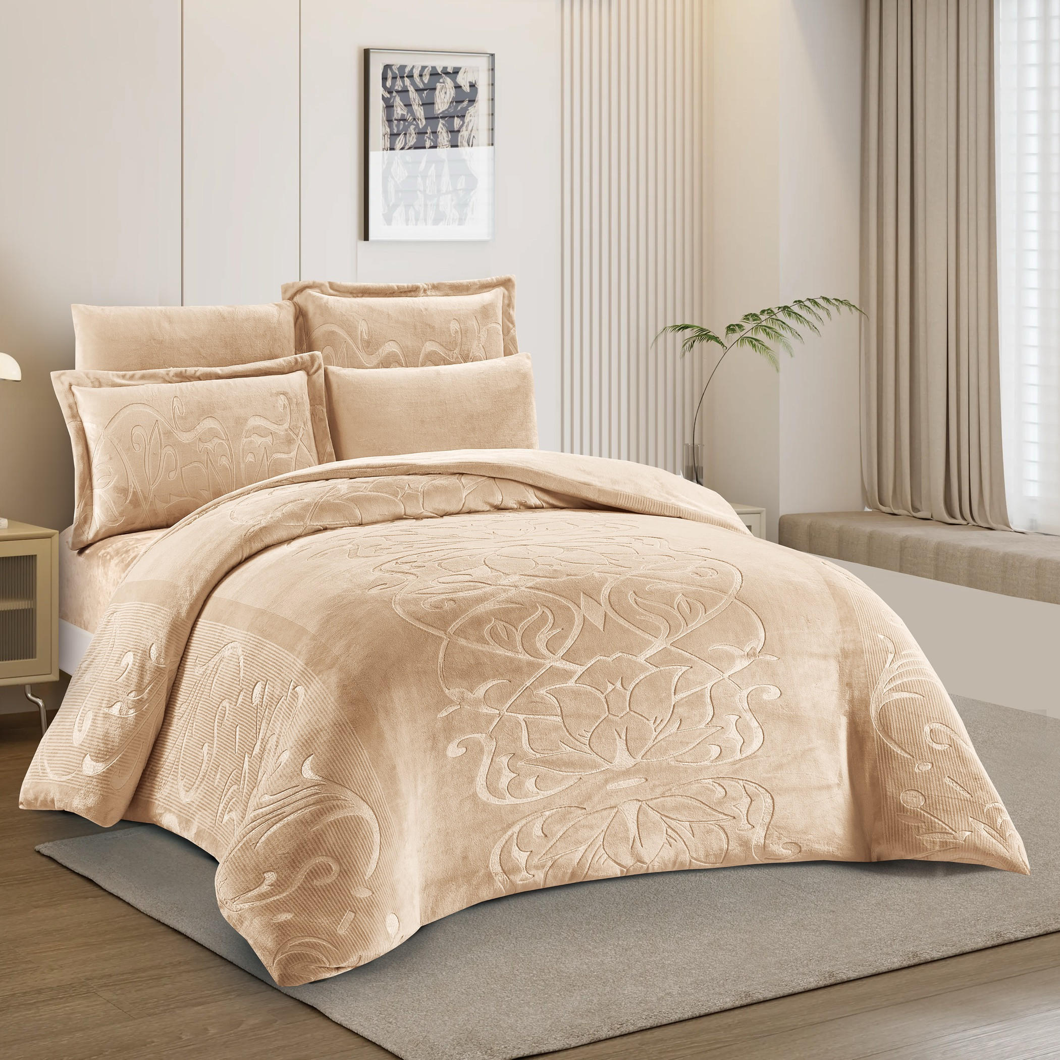 Embossed Velvet Comforter Set King-household-bedding-comfortersandbedspreads-comforters-image-6