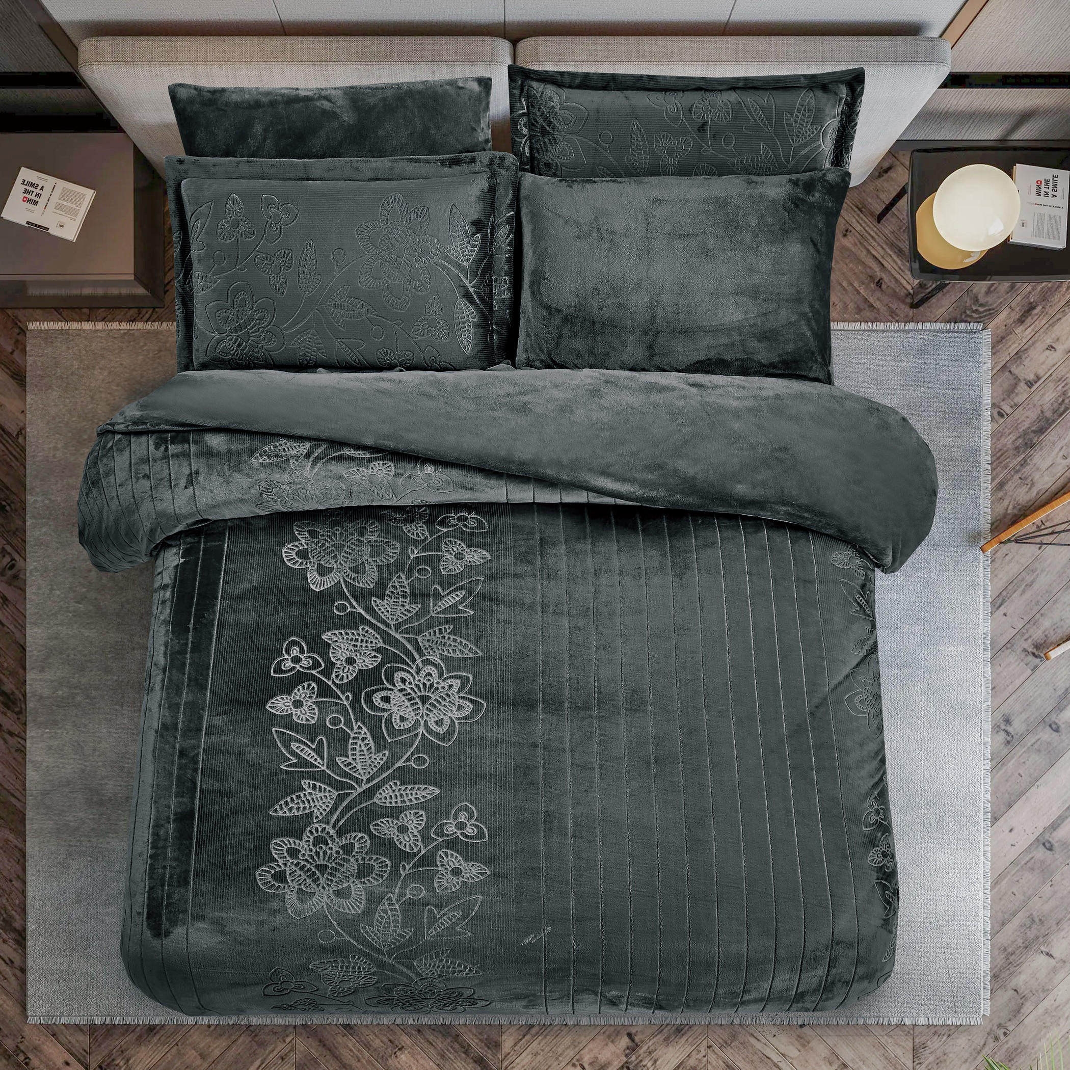 Embossed Velvet Comforter Set-household-bedding-comfortersandbedspreads-comforters-image-2