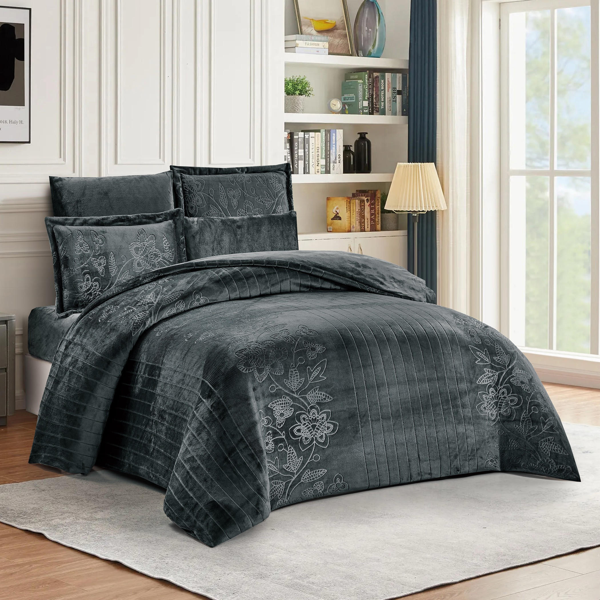 Embossed Velvet Comforter Set-household-bedding-comfortersandbedspreads-comforters-image-6