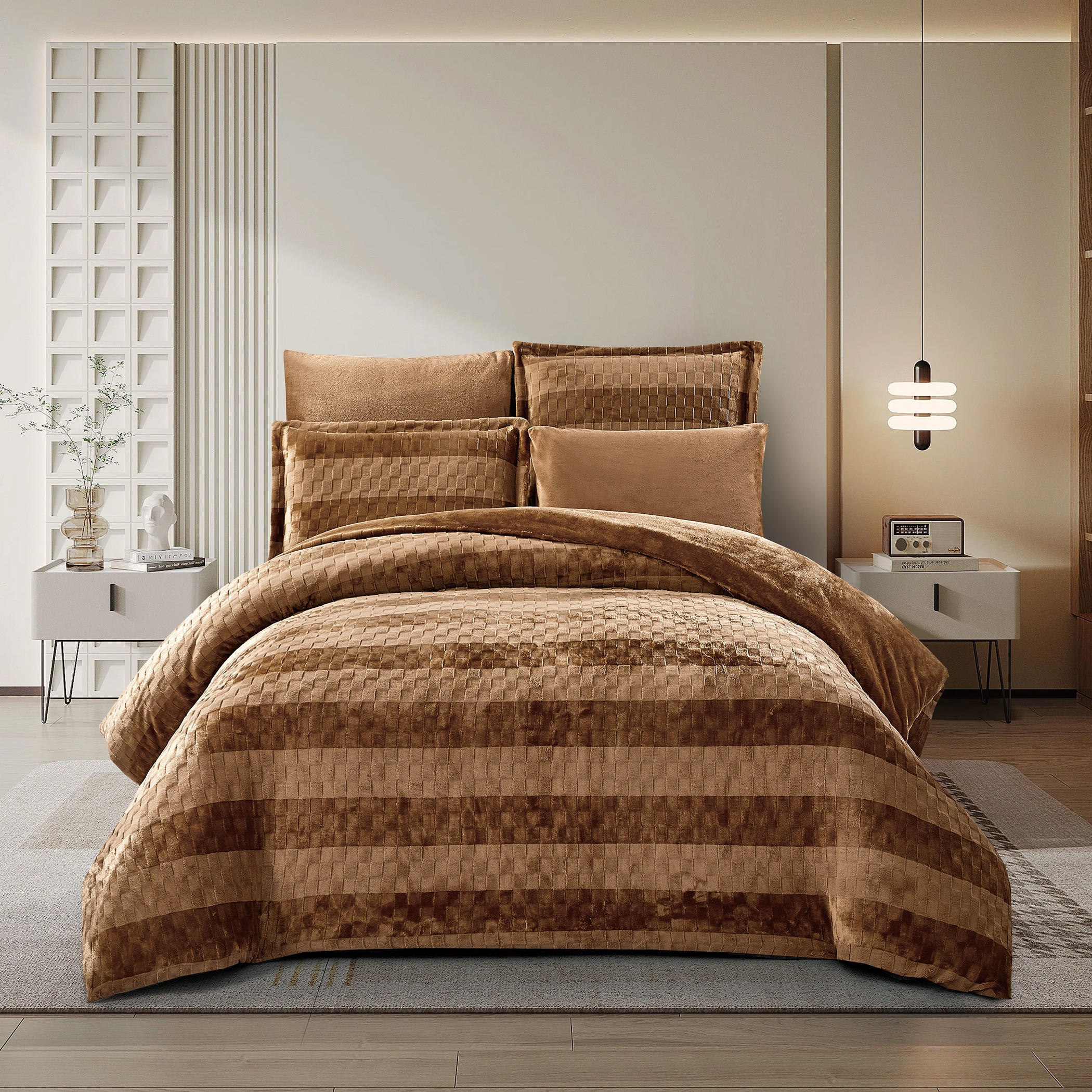 Embossed Velvet Comforter Set King-household-bedding-comfortersandbedspreads-comforters-image-1