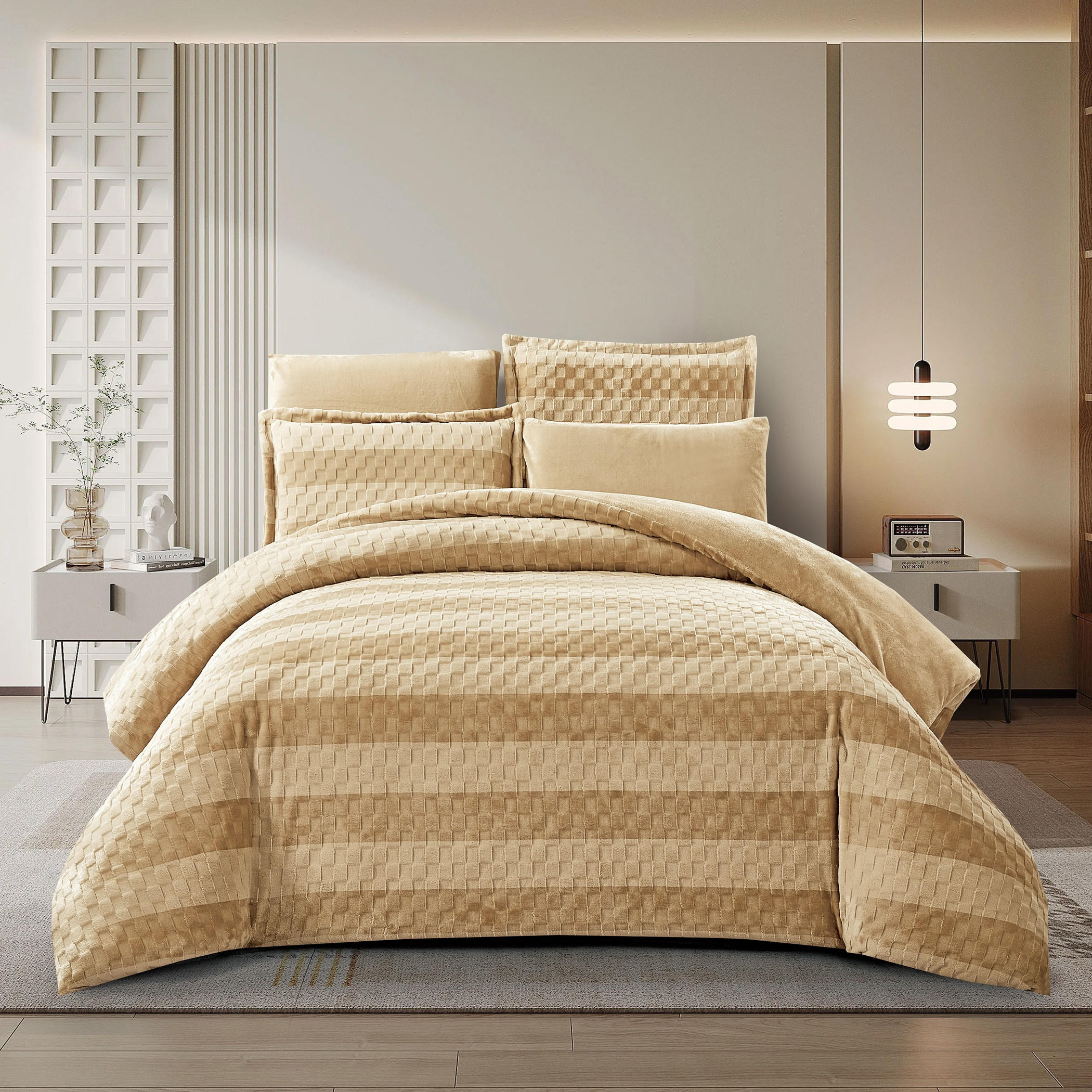Embossed Velvet Comforter Set King-household-bedding-comfortersandbedspreads-comforters-image-1
