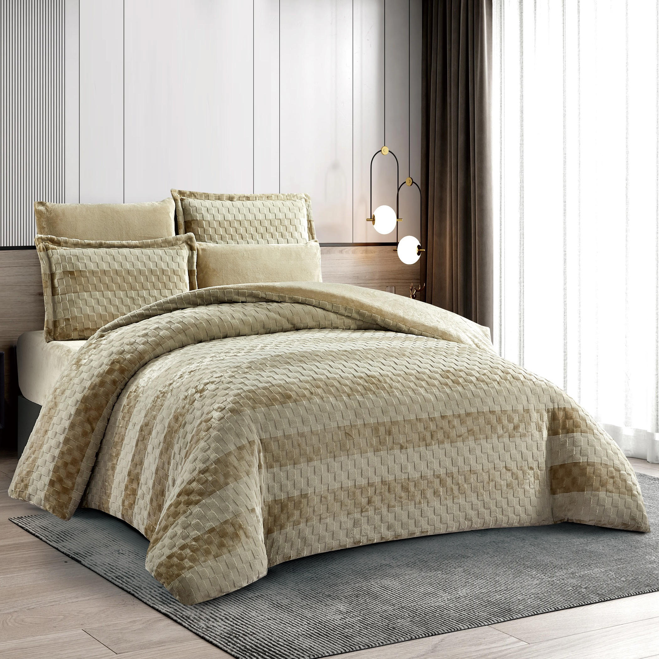 طقم لحاف مخملي منسوج-household-bedding-comfortersandbedspreads-comforters-image-1