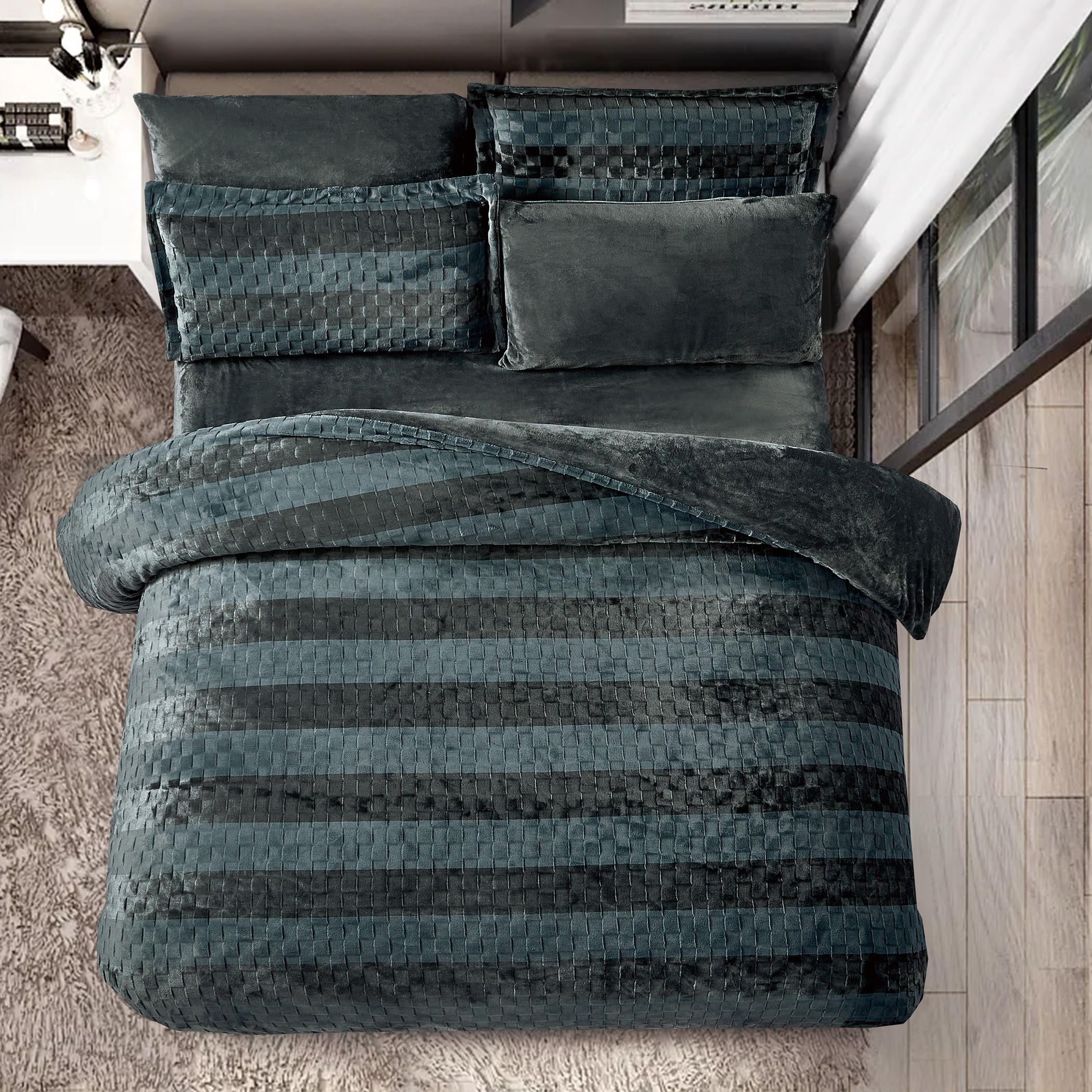 طقم لحاف مخملي منسوج-household-bedding-comfortersandbedspreads-comforters-image-2